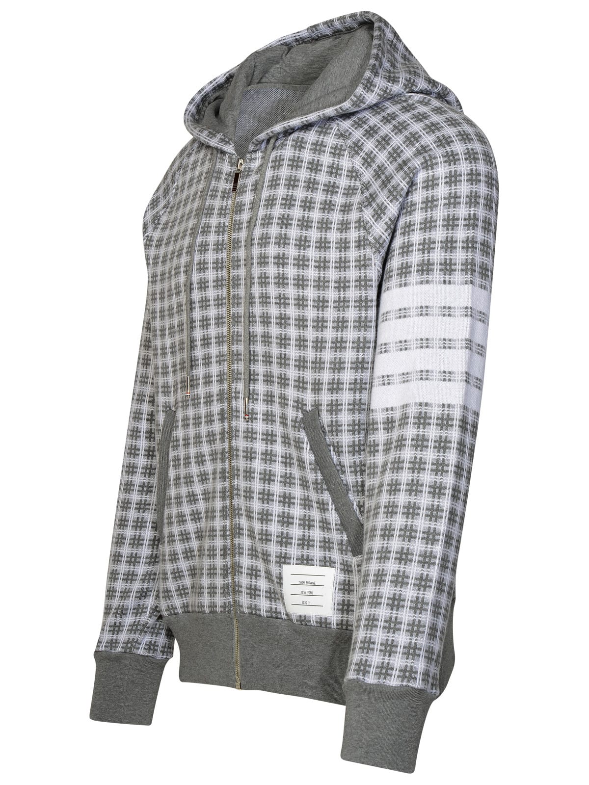 Shop Thom Browne Gray Cotton Sweatshirt In Grey