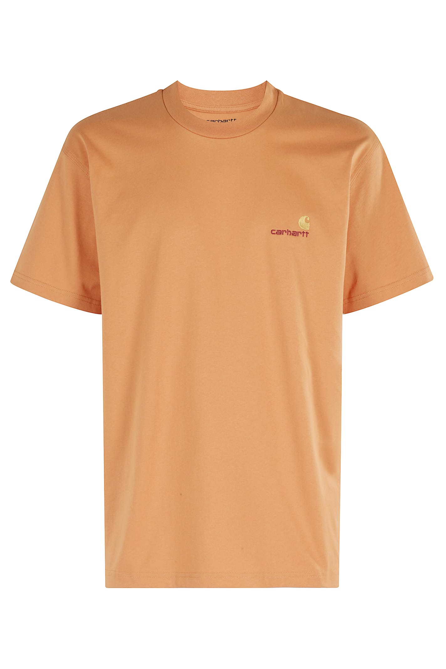 Carhartt Orange Logo T-shirt In Orange