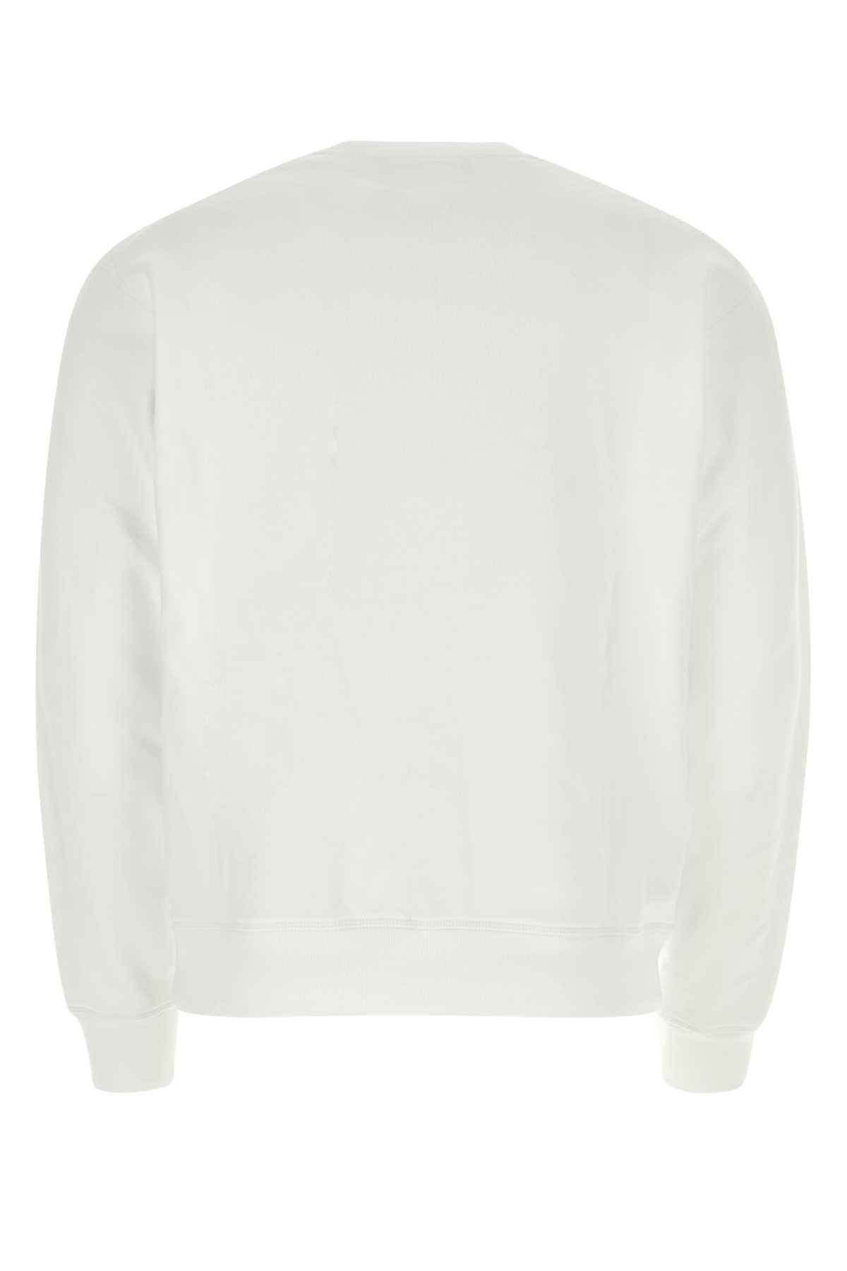 Dsquared2 White Cotton Sweatshirt In 966