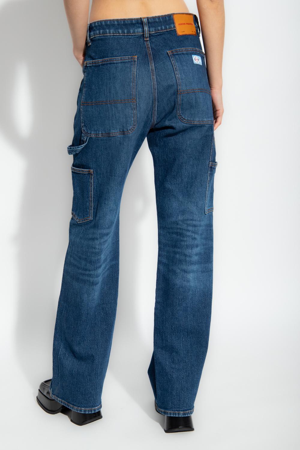 Shop Heron Preston Straight Leg Jeans In Blue