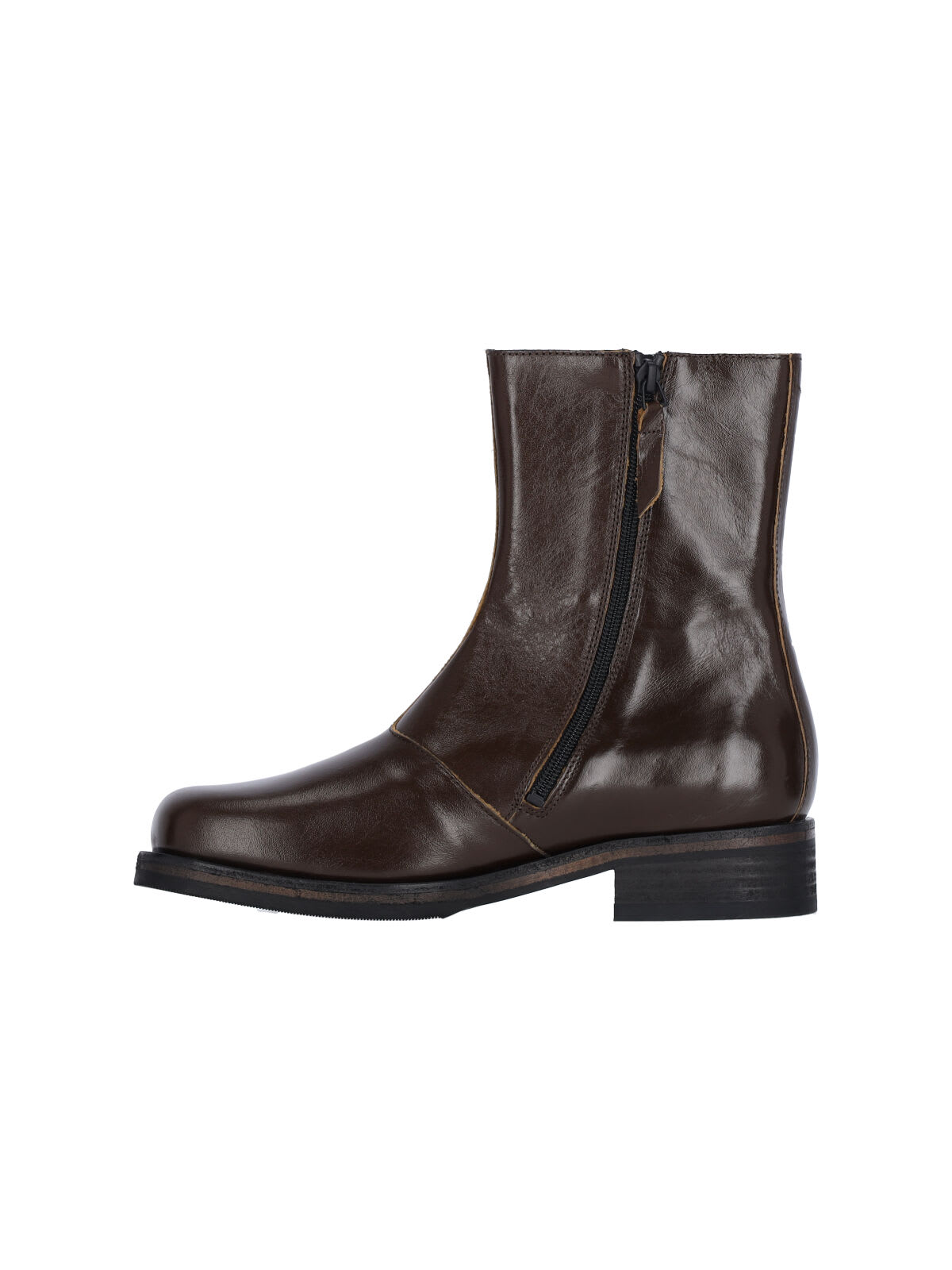 Our Legacy Dark Brown Leather Camion Boots In Brown