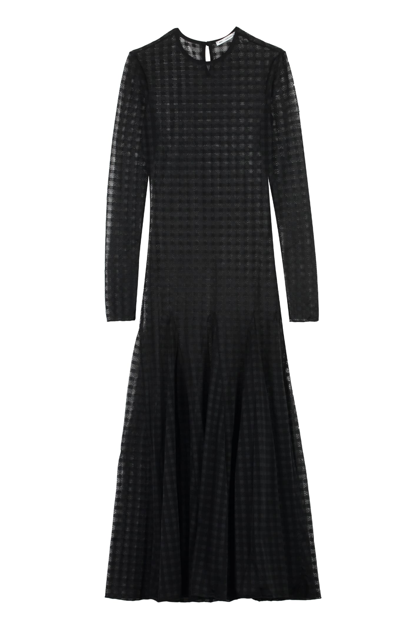 Shop Ami Alexandre Mattiussi Lace Midi Dress In Black