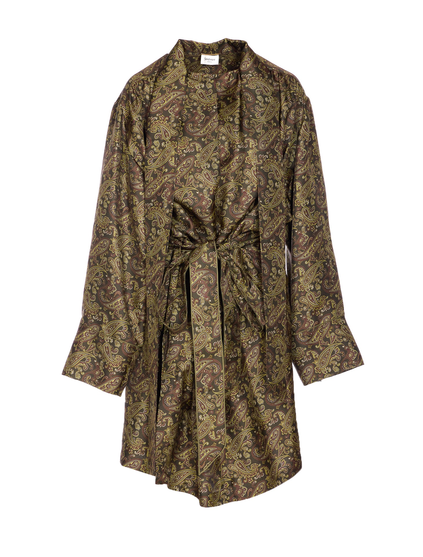 Saint Laurent Paisley Motif Silk Dress
