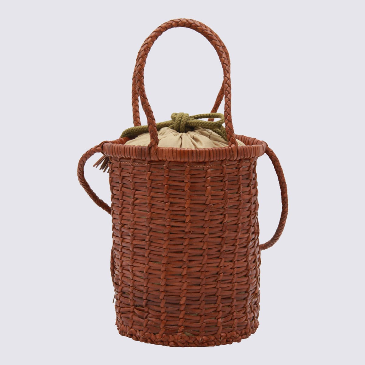 Dragon Diffusion Brown Leather Satchel In Brown