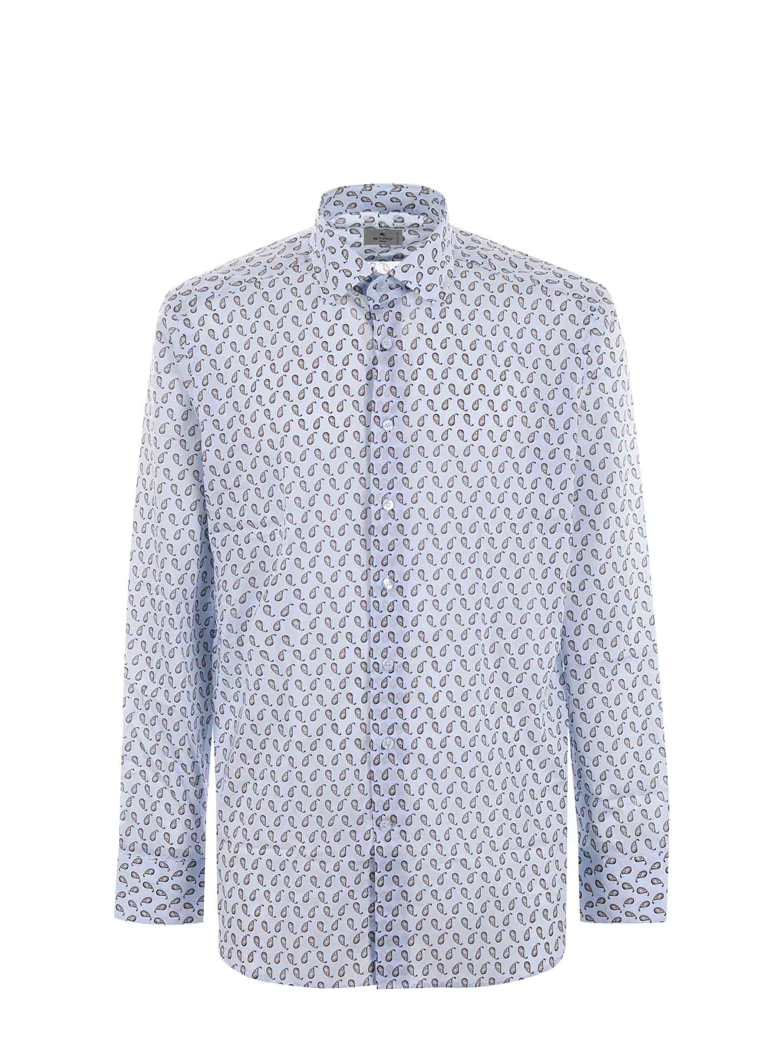 Shop Etro Shirt In Light Blue