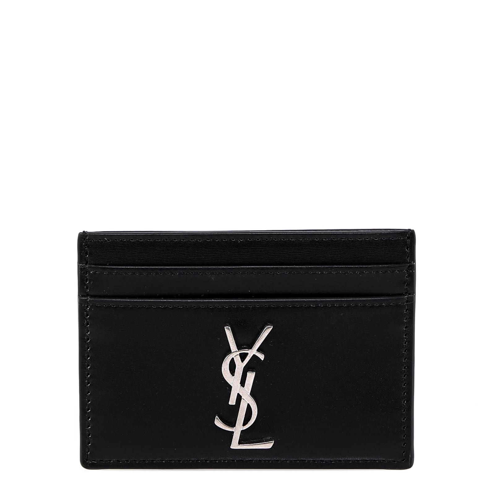 Shop Saint Laurent Card Holder In Black