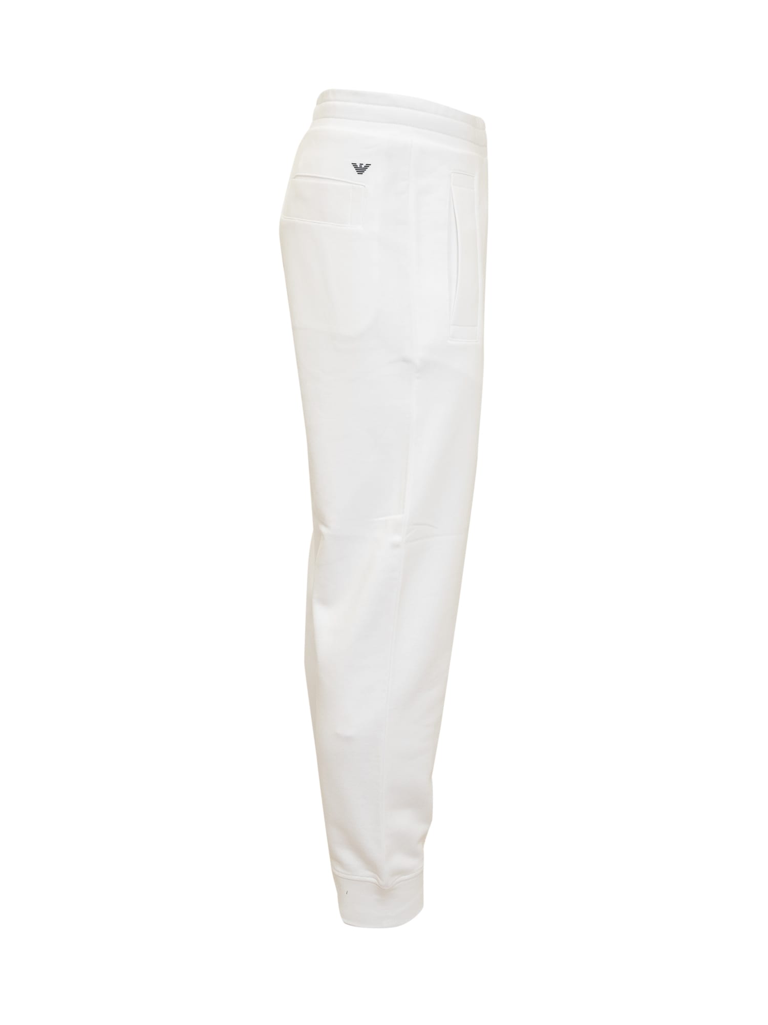 Shop Emporio Armani Sweatpants In Bianco Ottico