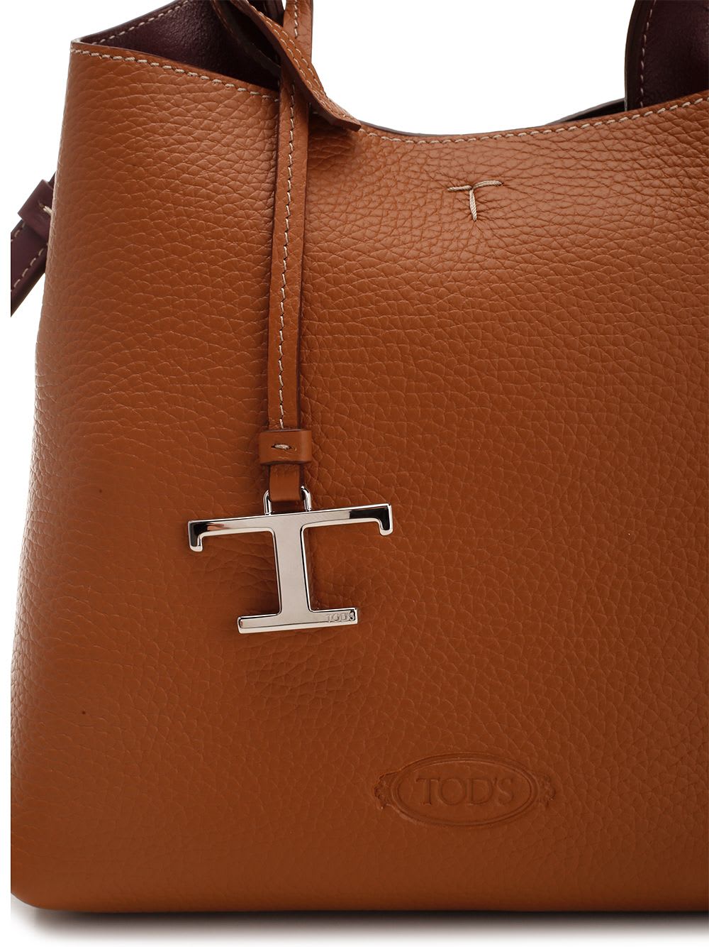 Shop Tod's T Timeless Mini Handbag In Brown