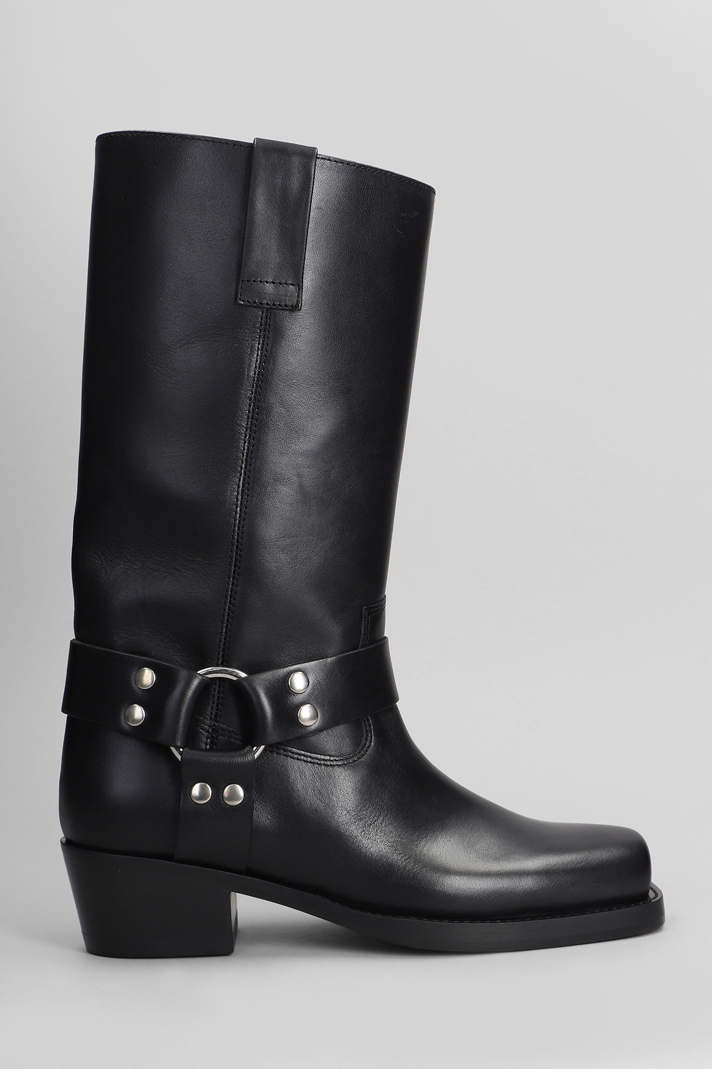 Roxy Boot Texan Ankle Boots In Black Leather