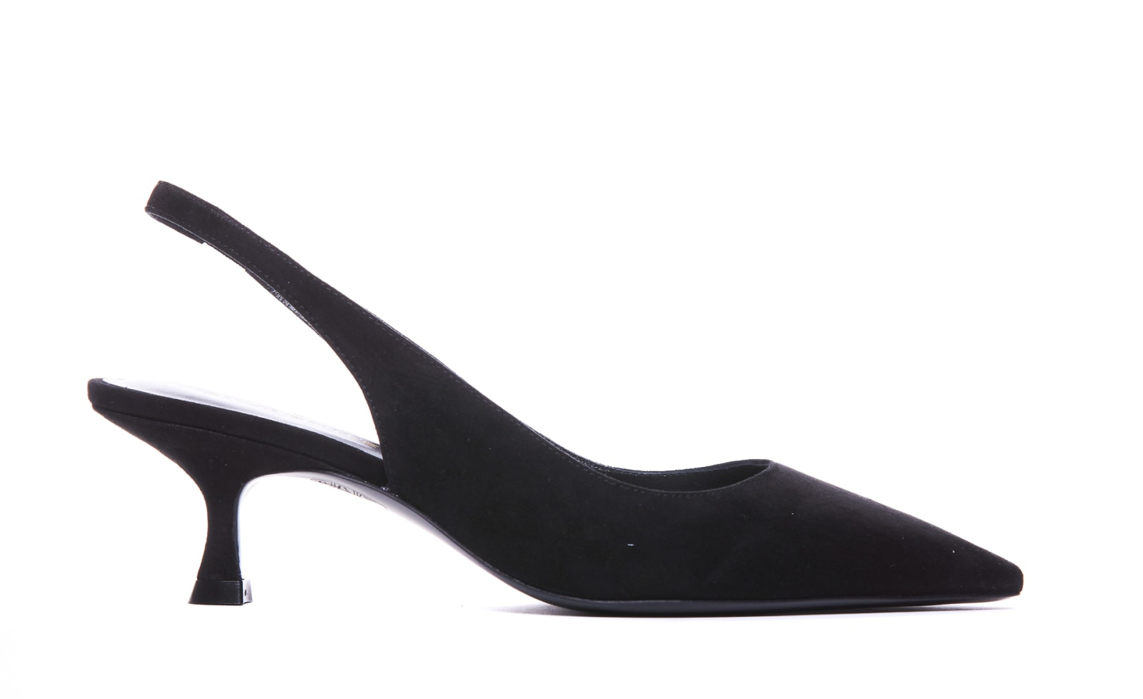 Shop Stuart Weitzman Naomi Slingback In Black