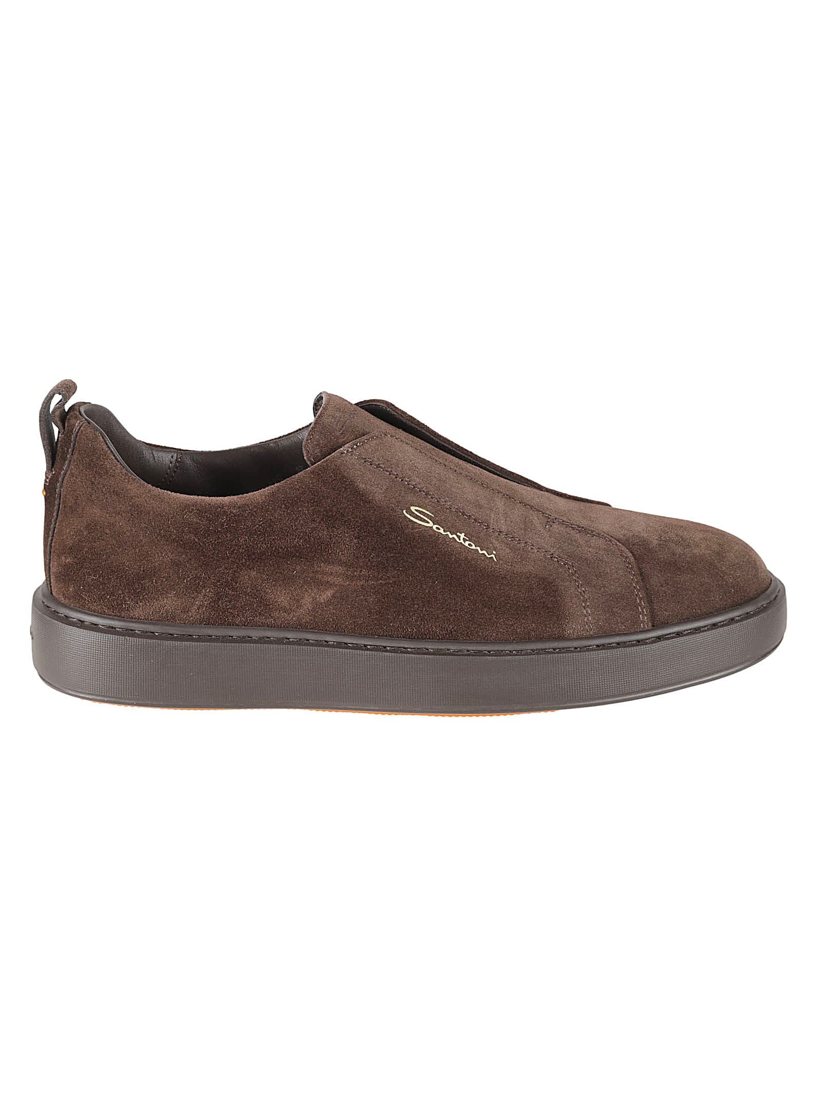 Santoni Victory Sneakers In Dark Brown