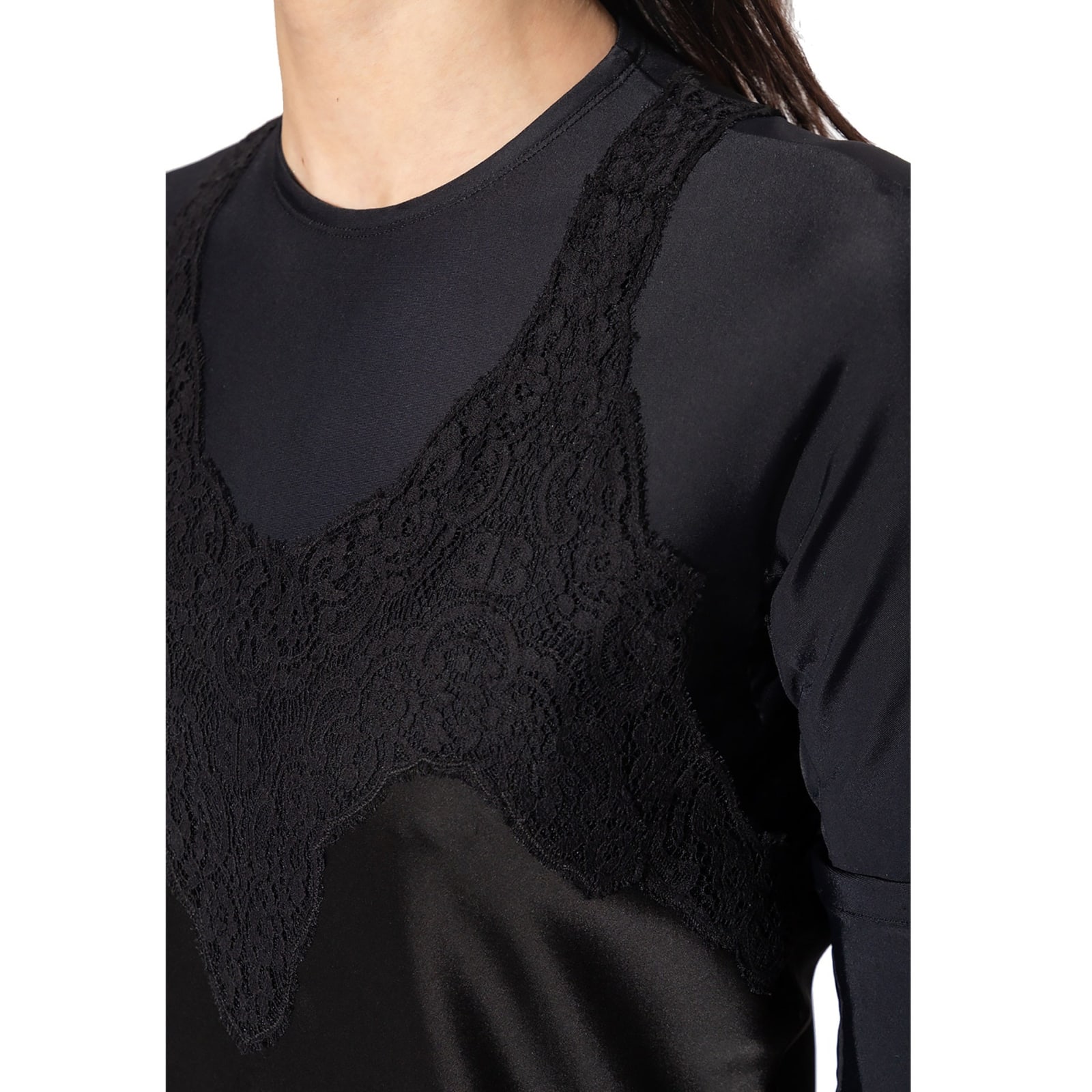 Shop Balenciaga Satin Strappy Midi Dress In Black