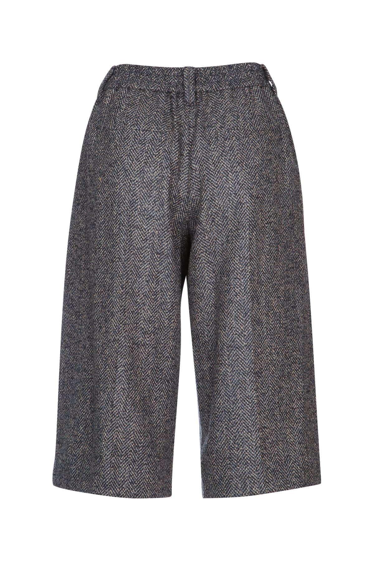 Brunello Cucinelli Grey Wool Bermuda Shorts In Gray