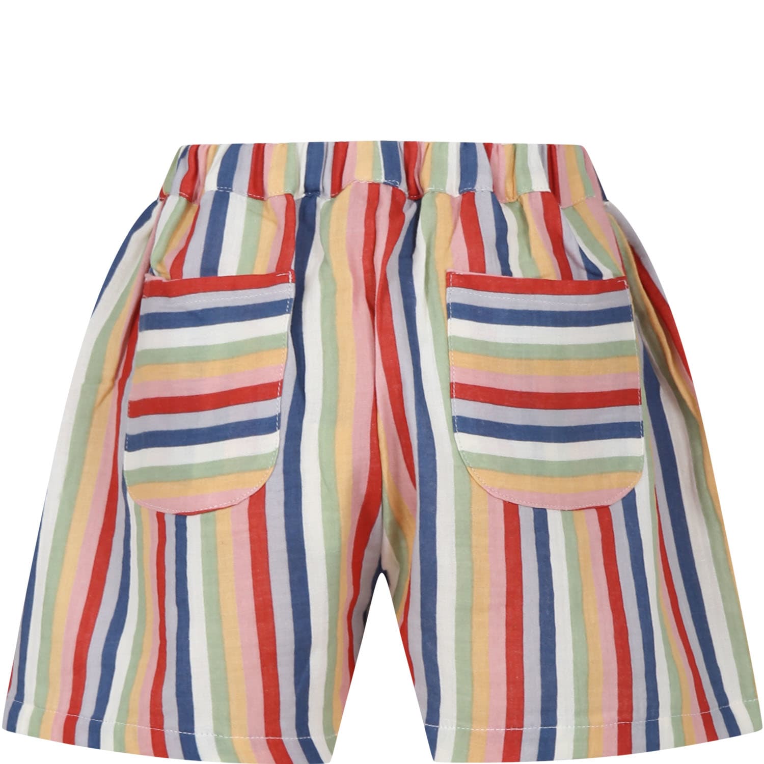 Shop Coco Au Lait Multicolor Shorts For Kidswith Stripes Pattern