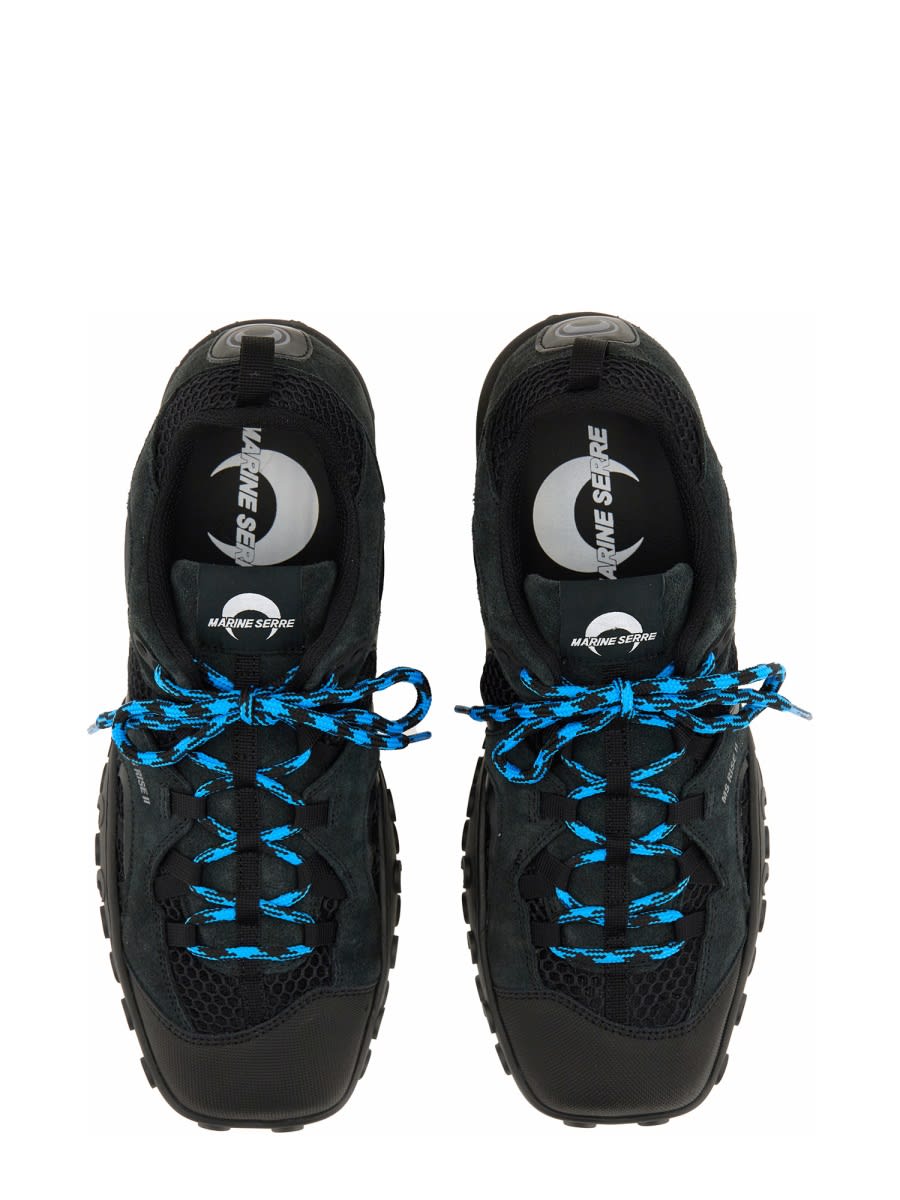 Marine Serre Black Leather Sneakers