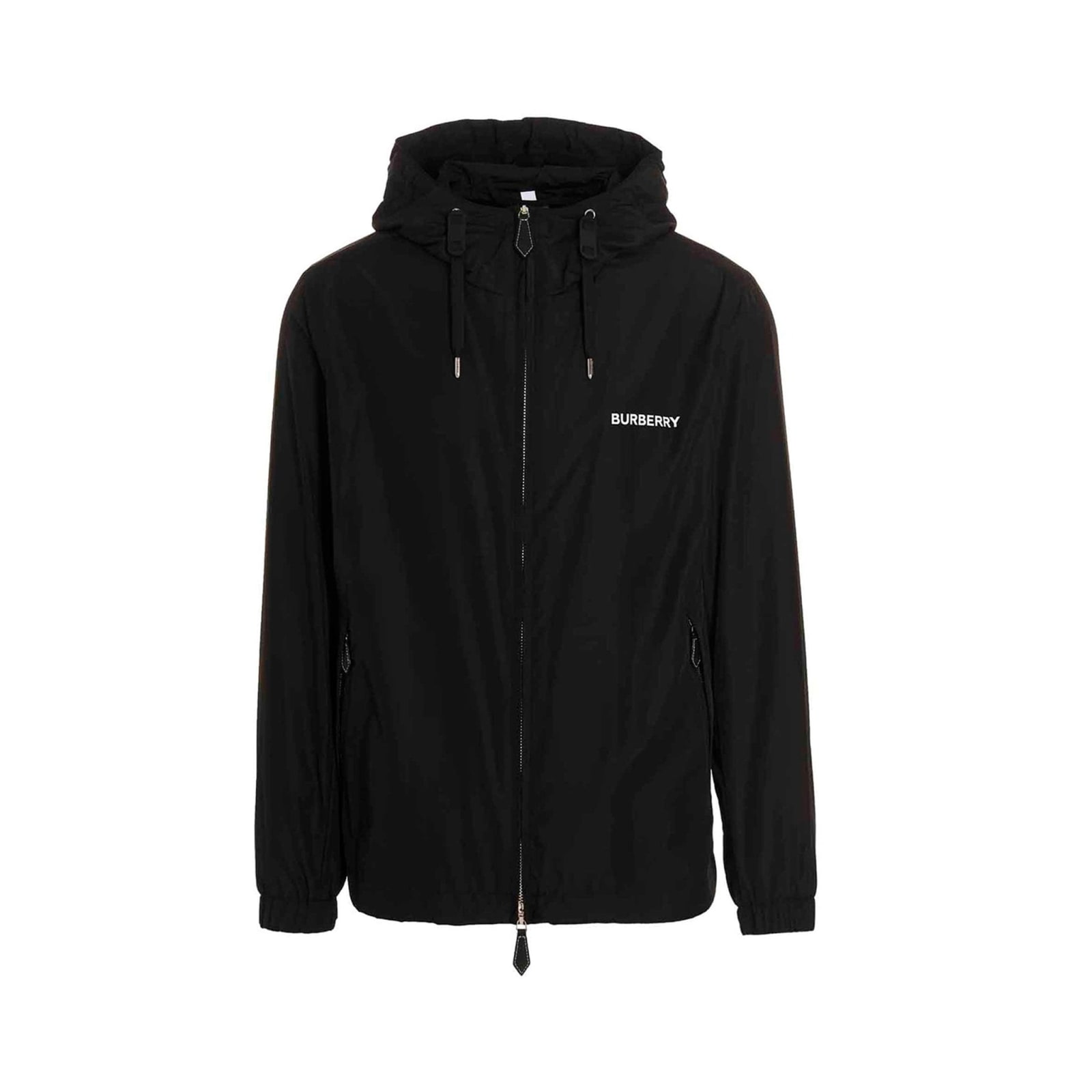 Shop Burberry Windbreaker Jacket In Black