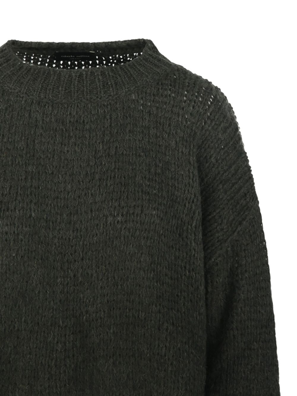 Roberto Collina Light Blue Alpaca Wool Sweater In Green