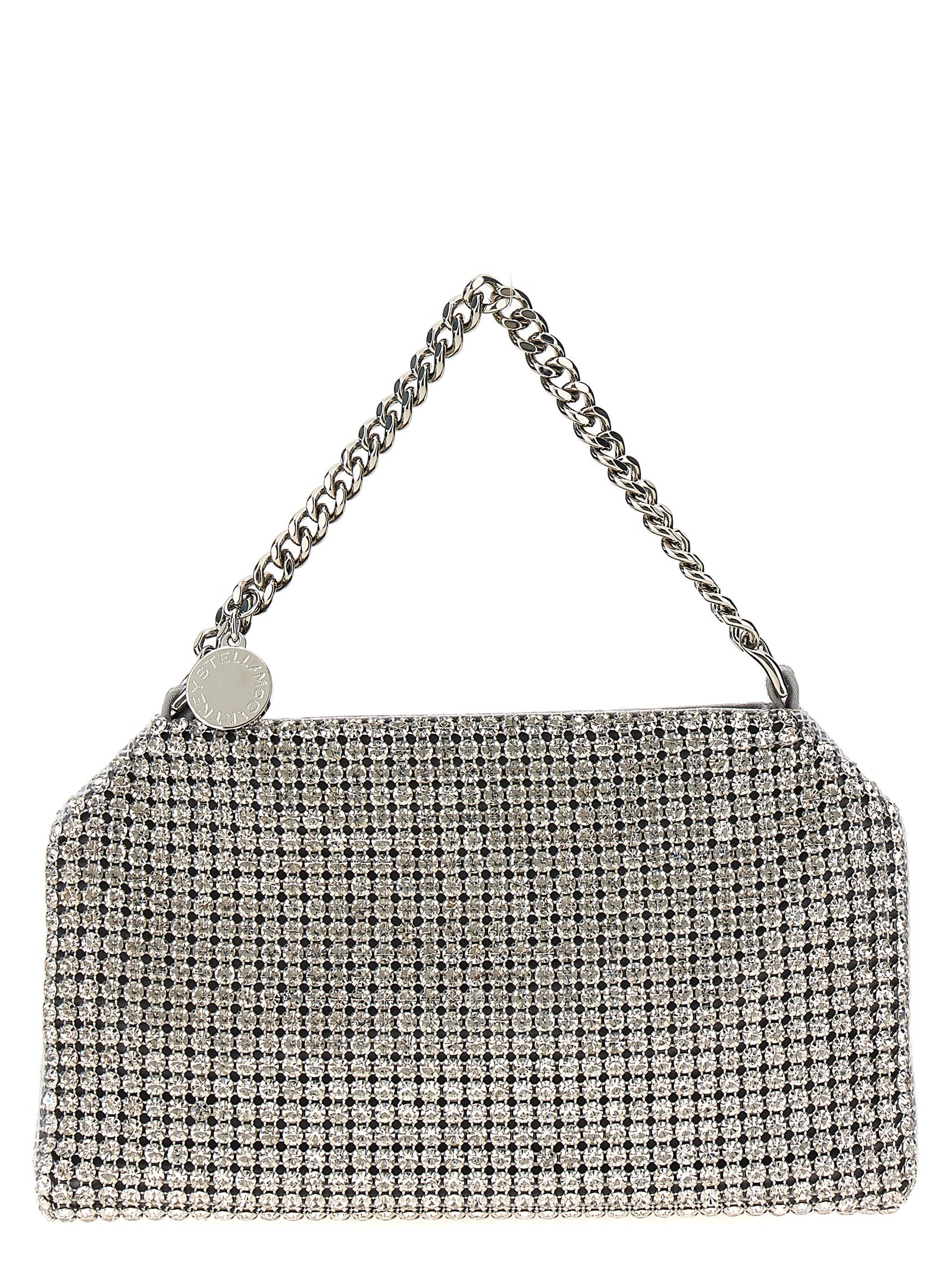 Shop Stella Mccartney Falabella Clutch In Silver