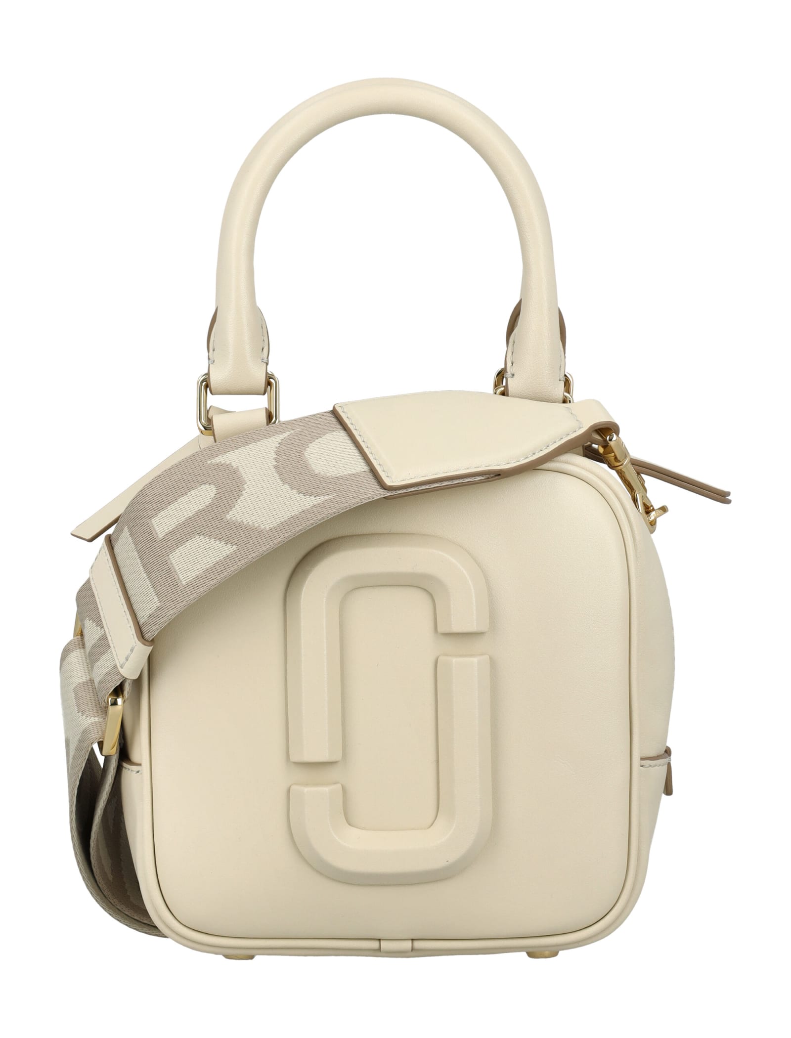 Shop Marc Jacobs The Cube Shoulder Bag In Cloud White