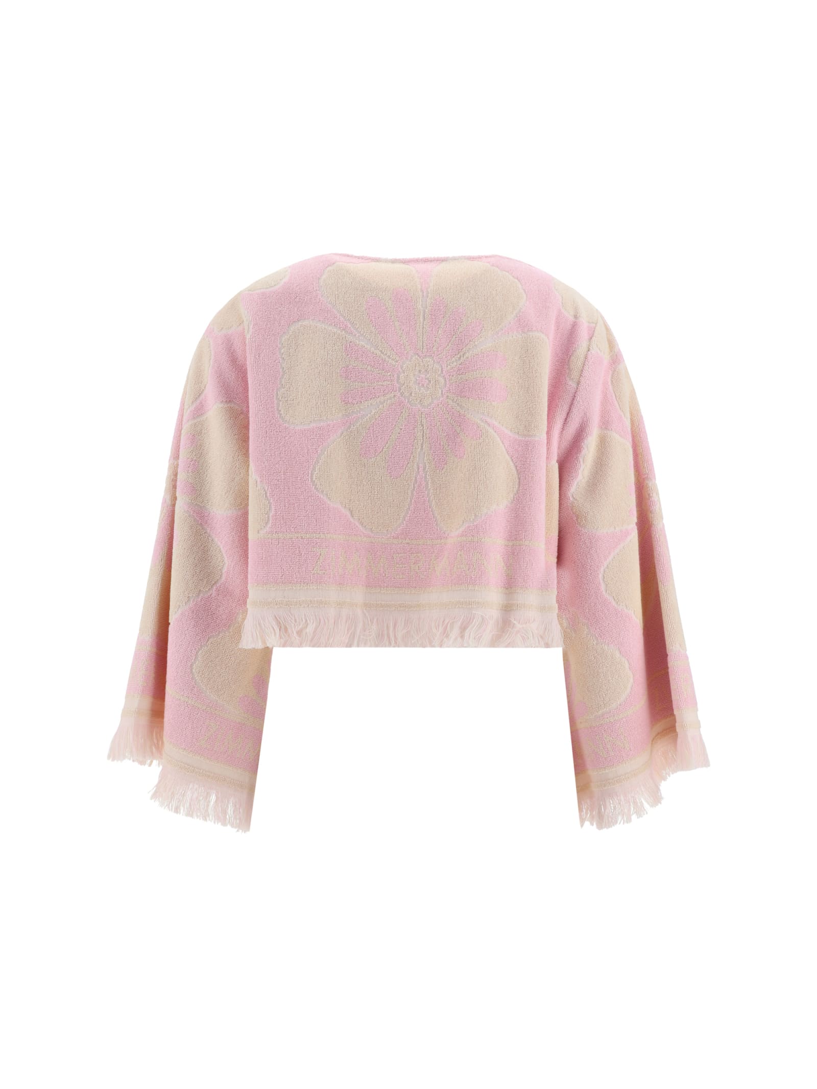 Shop Zimmermann Top In Pink/cream