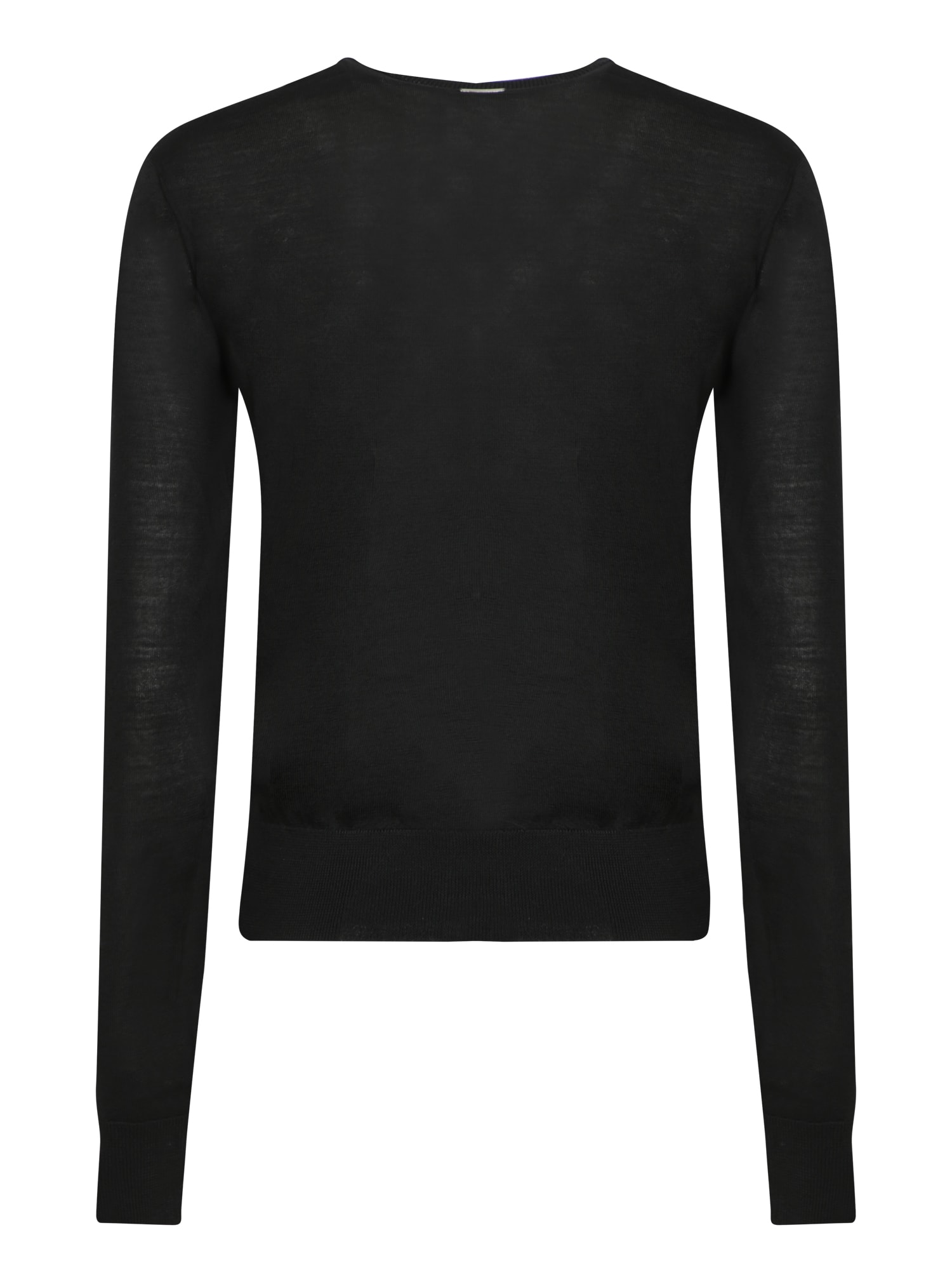Dsquared2 Black Wool Cardigan With Heart Detail In Black