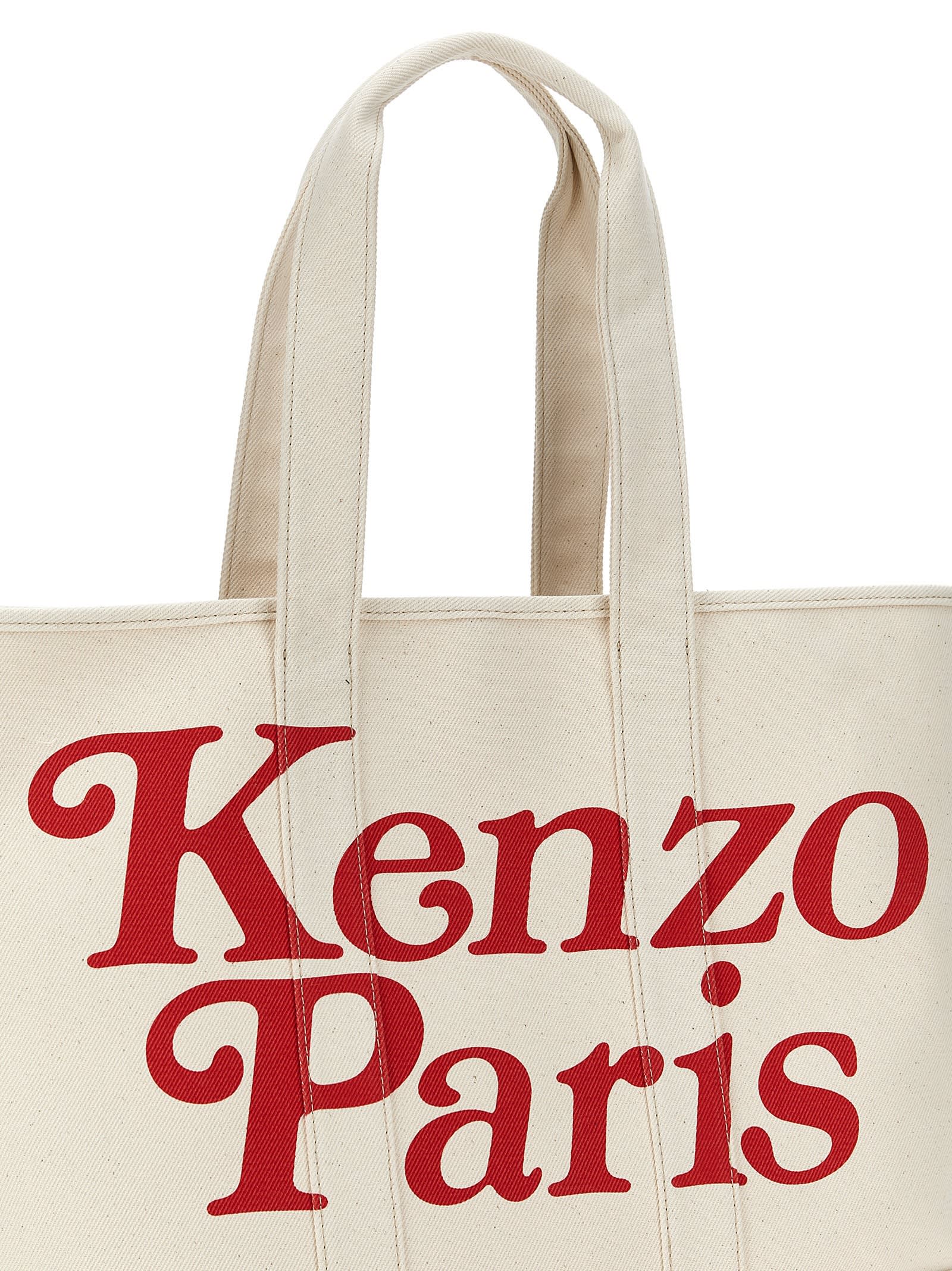 Shop Kenzo Utility Large Shopping Bag In Beige