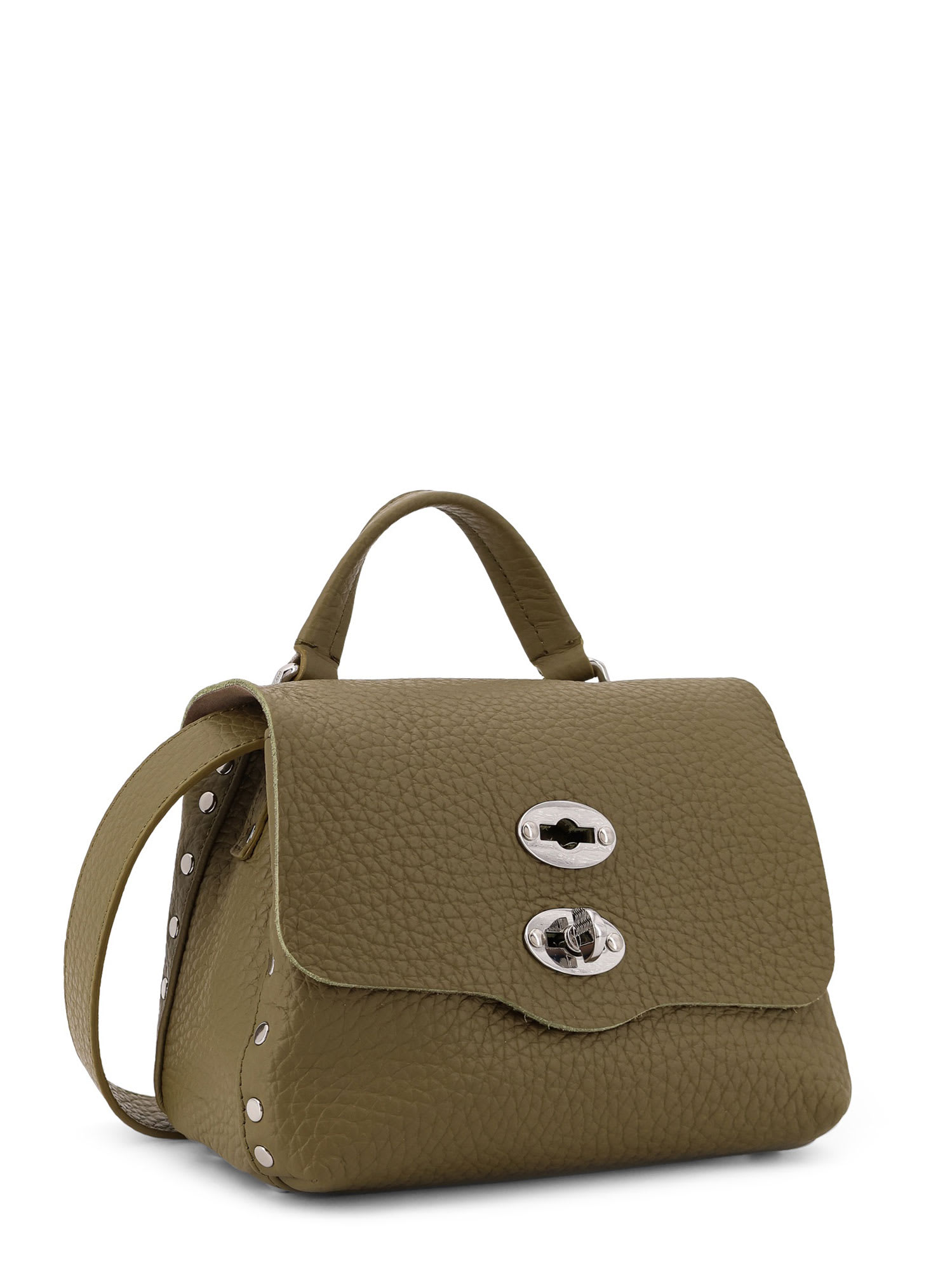 Zanellato Postina Baby Leather Crossbody Bag In Green