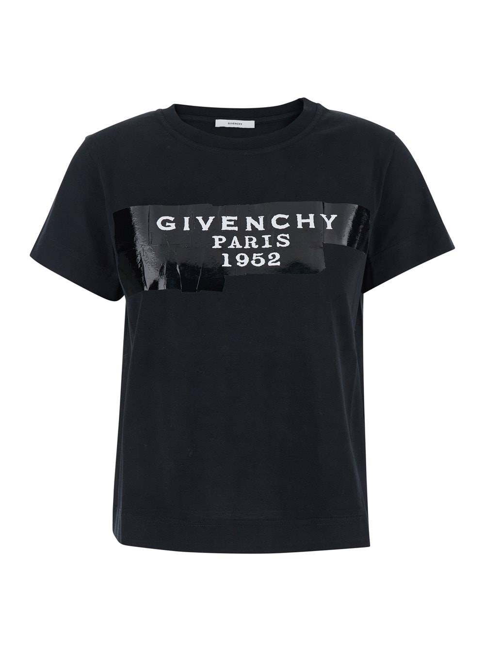 Givenchy Crew-neck Short Sleeve Graphic Cotton T-shirt In Black
