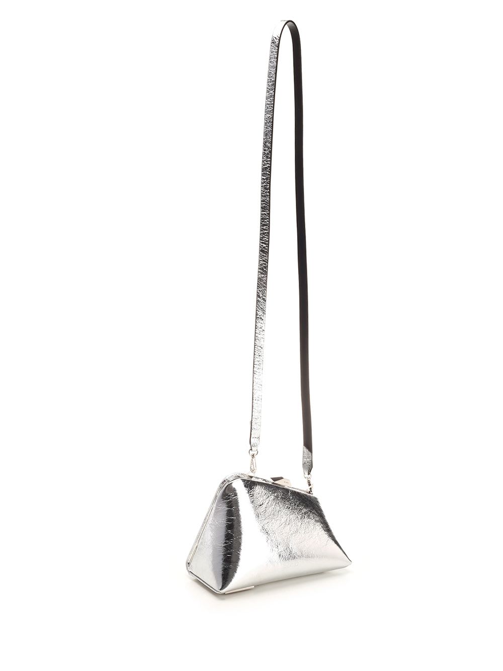 Shop Attico Midnight Mini Clutch In Silver