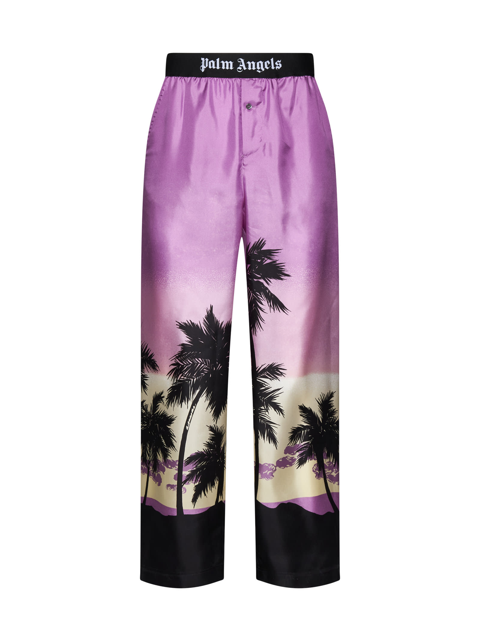 Palm Angels Printed Silk Pants