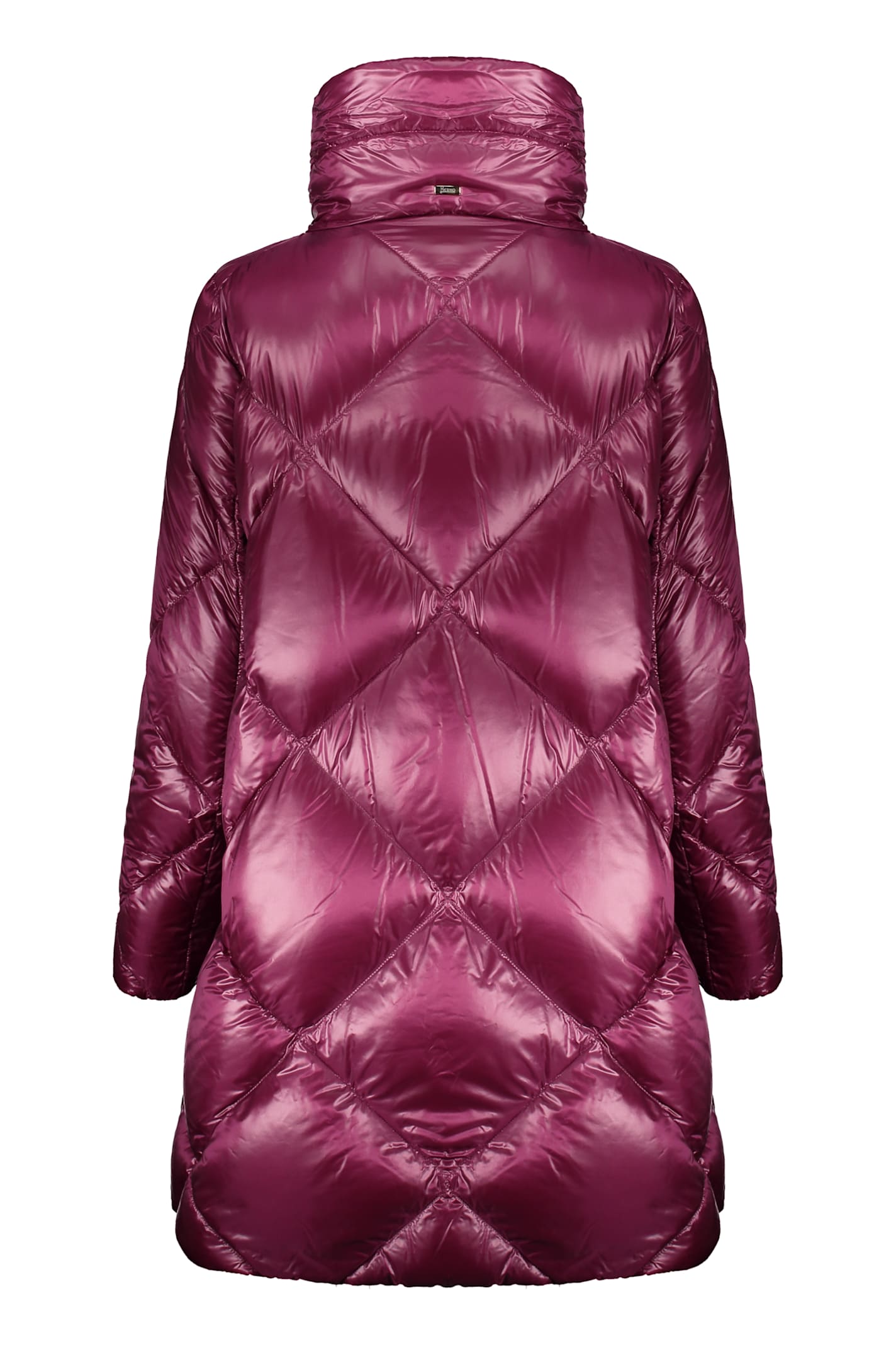 Shop Herno Shiny Fabric Down Jacket In Red-purple Or Grape