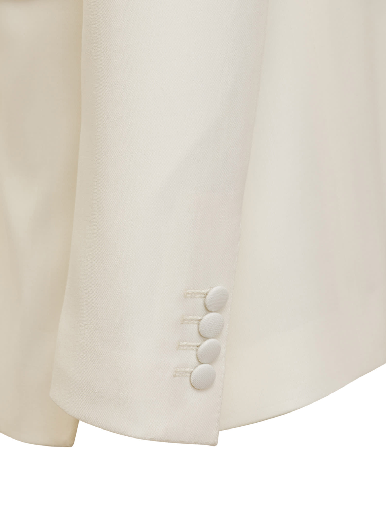 Shop Dolce & Gabbana Virgin Wool Jacket In Bianco Naturale