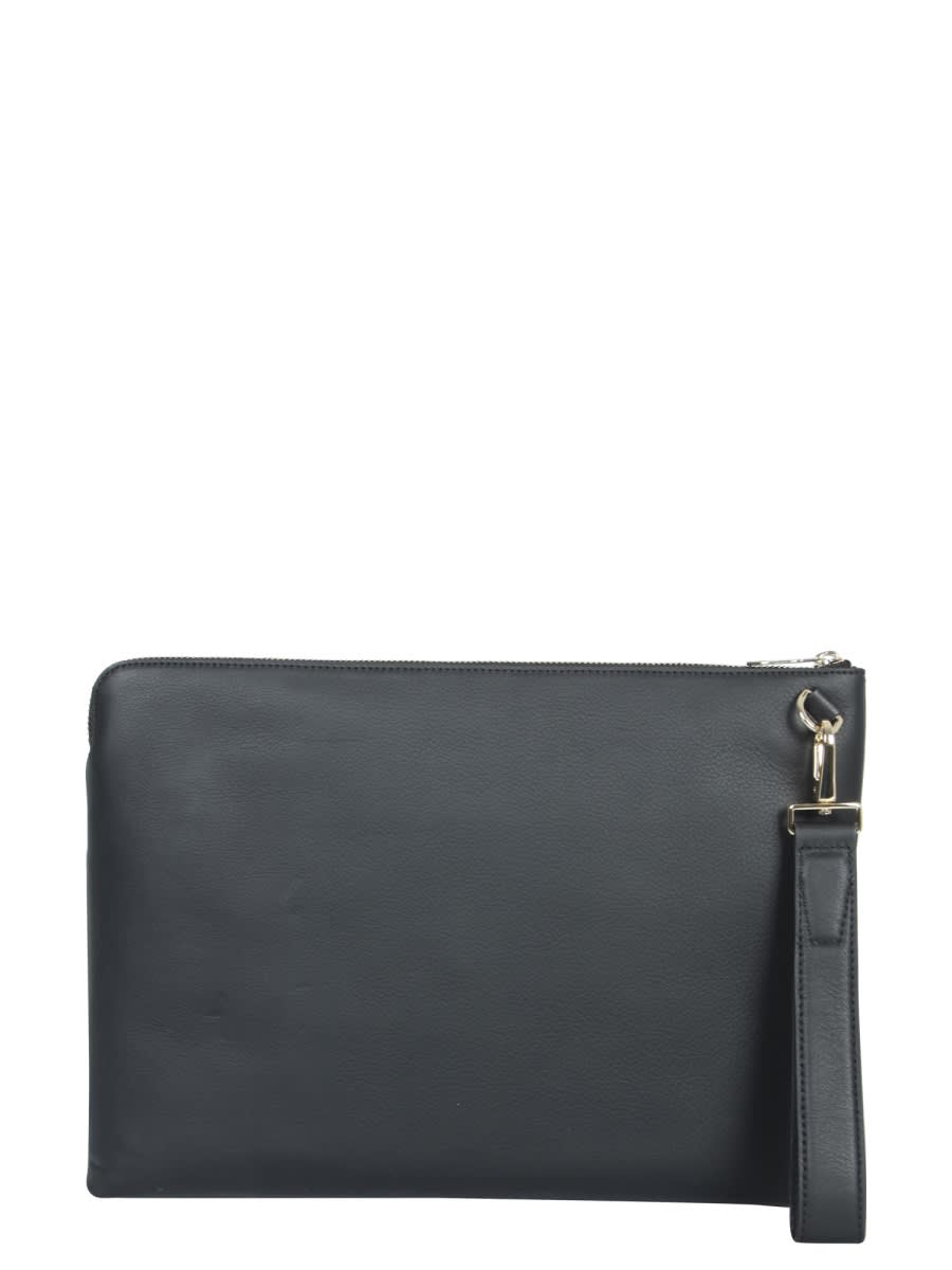 Shop Paul Smith Leather Document Bag In Black