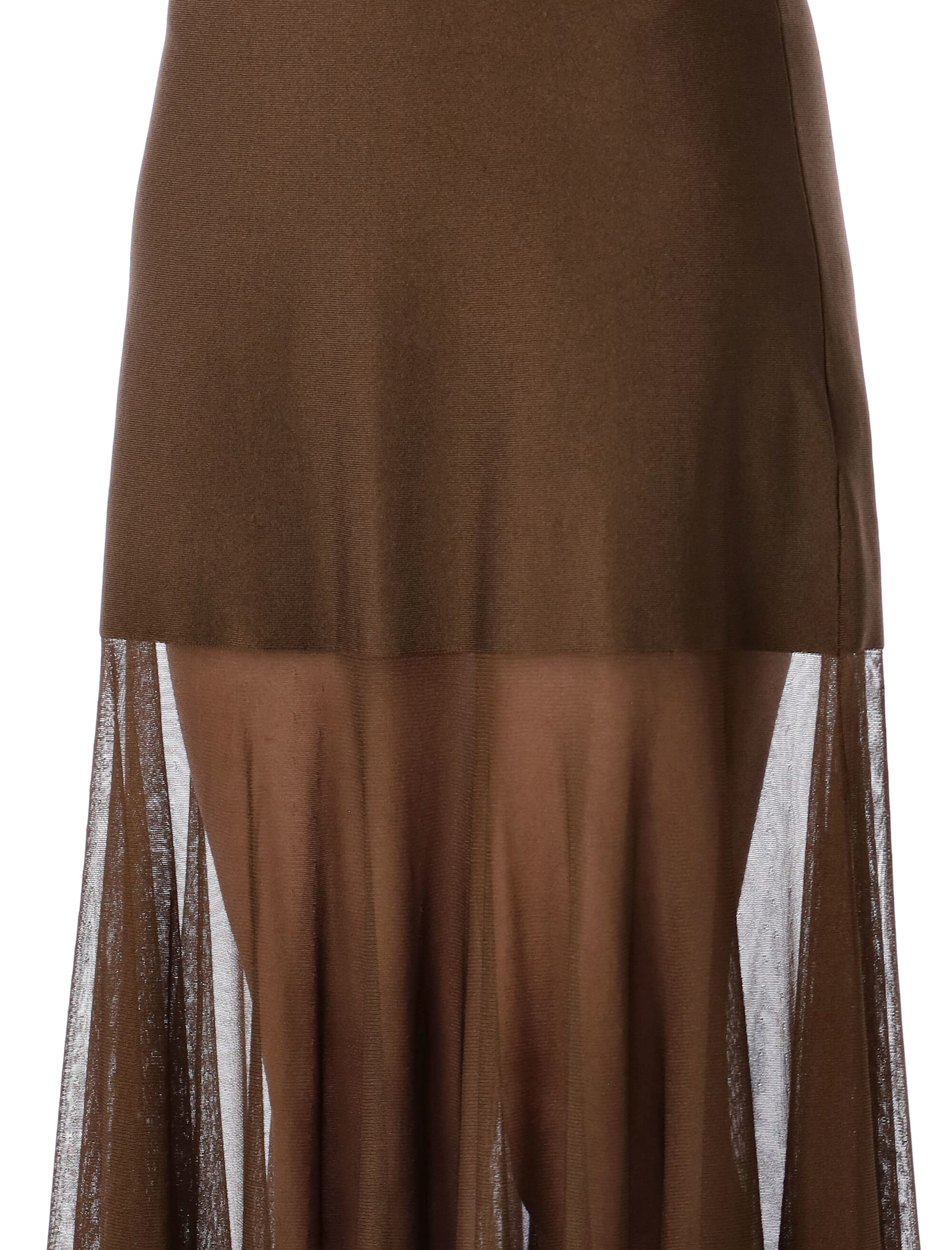 Fendi Chocolate Viscose Blend Dress In Brown