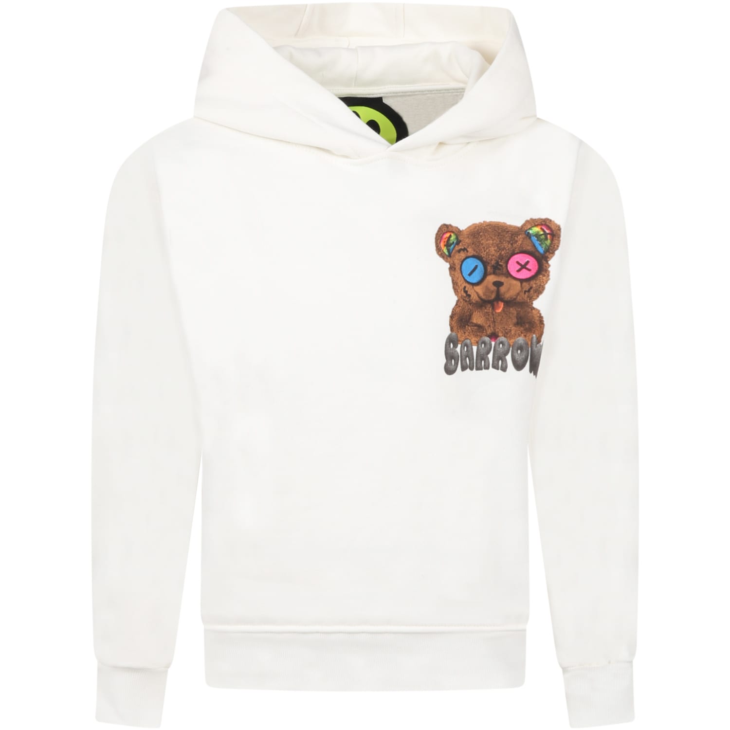 Barrow White Sweatshirt For Kids With Bear