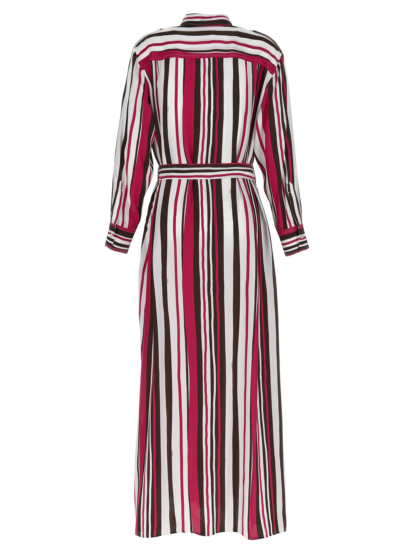 Shop Kiton Striped Shirt Dress In Multicolor