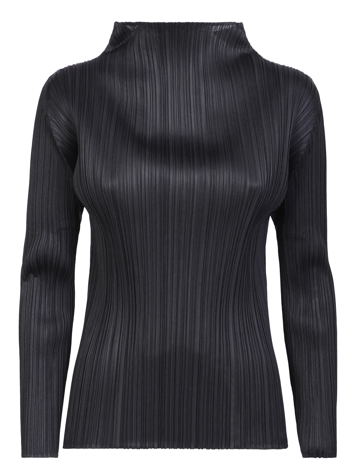 Issey Miyake Black Pleated Sweater