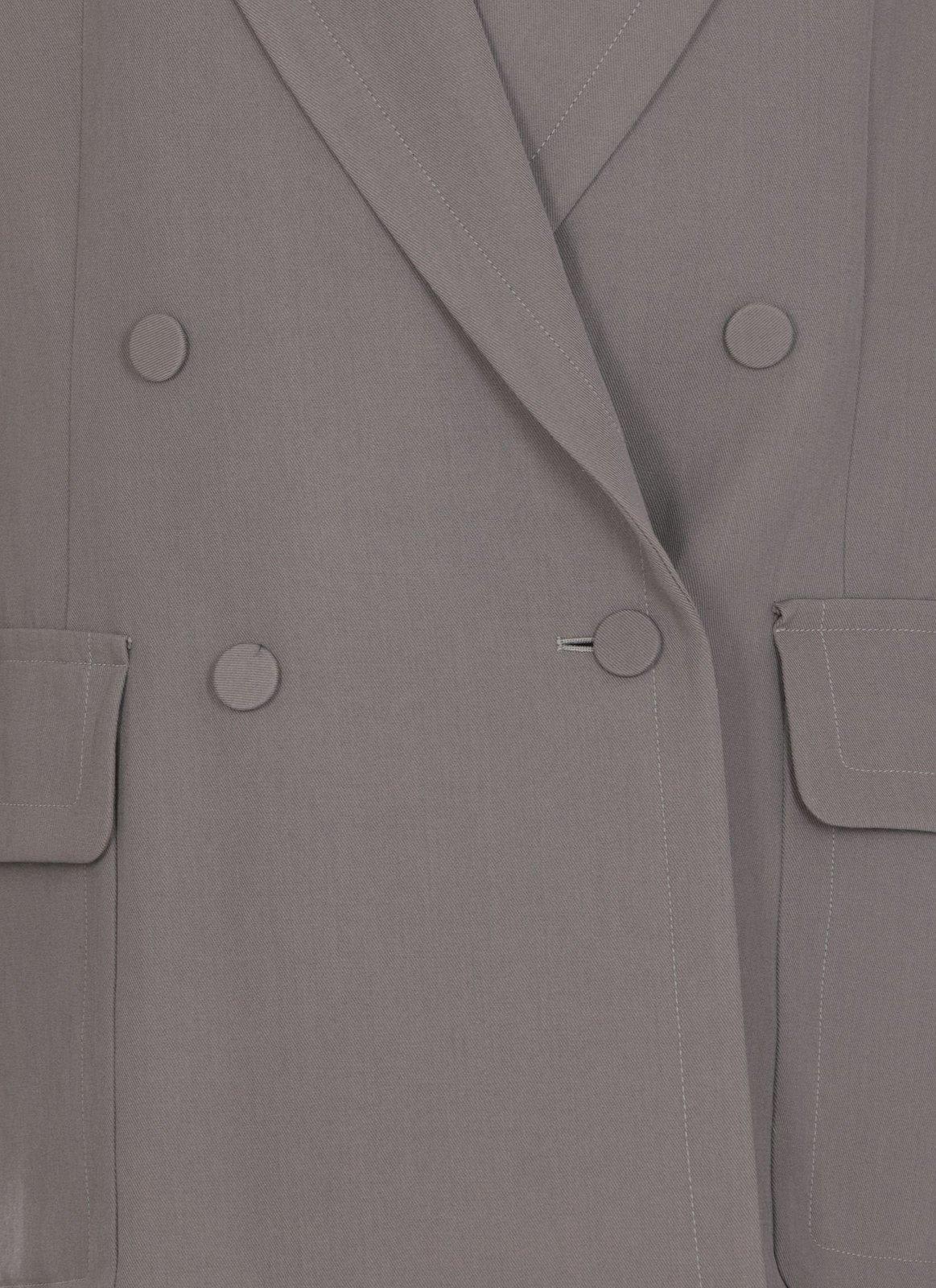 Shop Dries Van Noten Double-breasted Belted Blazer In Grey