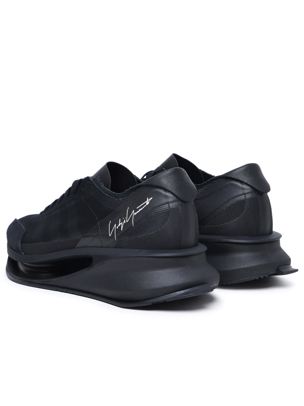 Shop Y-3 S-gendo Run Black Leather Mix Sneakers