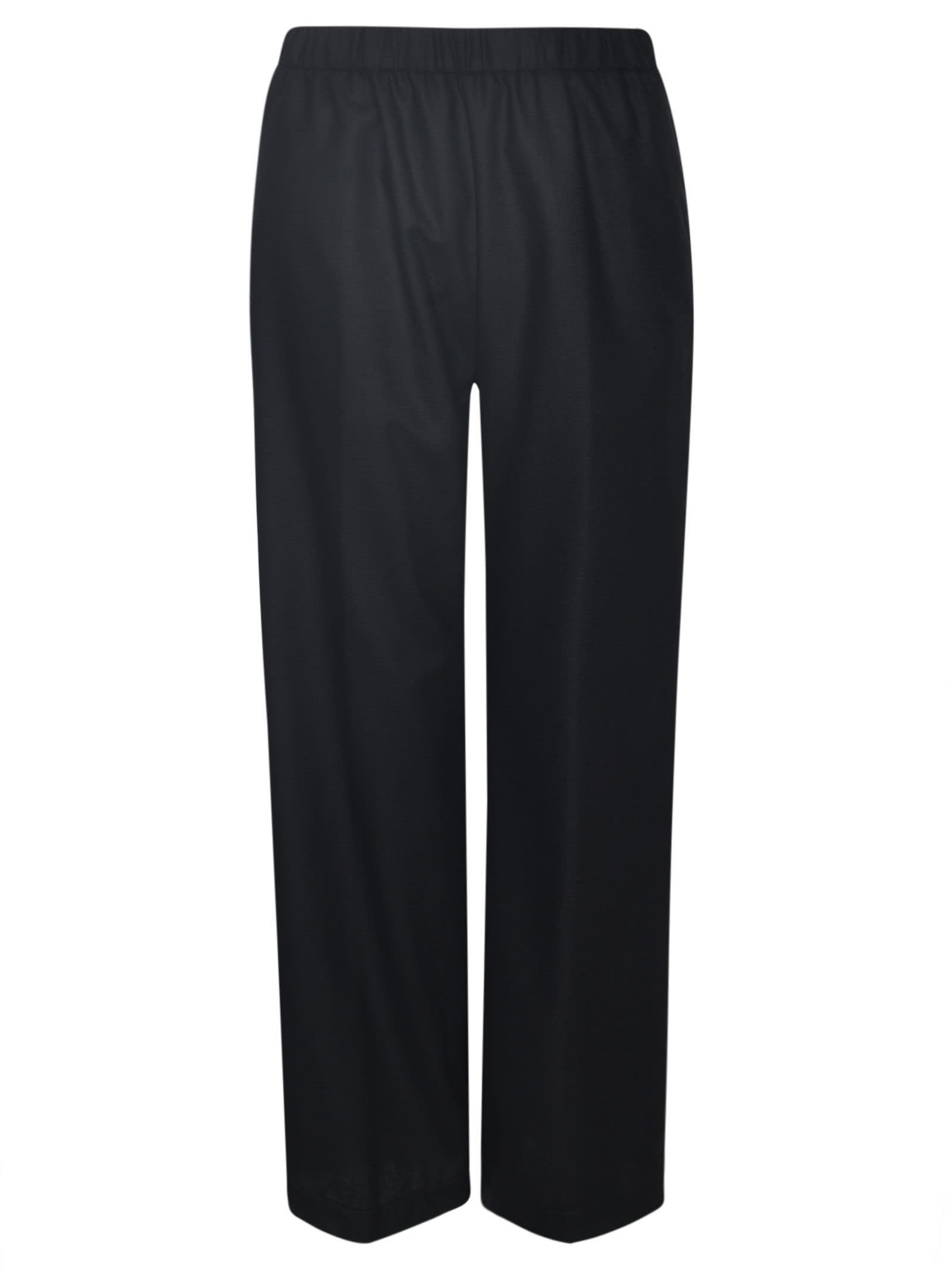 Aspesi Ribbed Waist Trousers In Nero