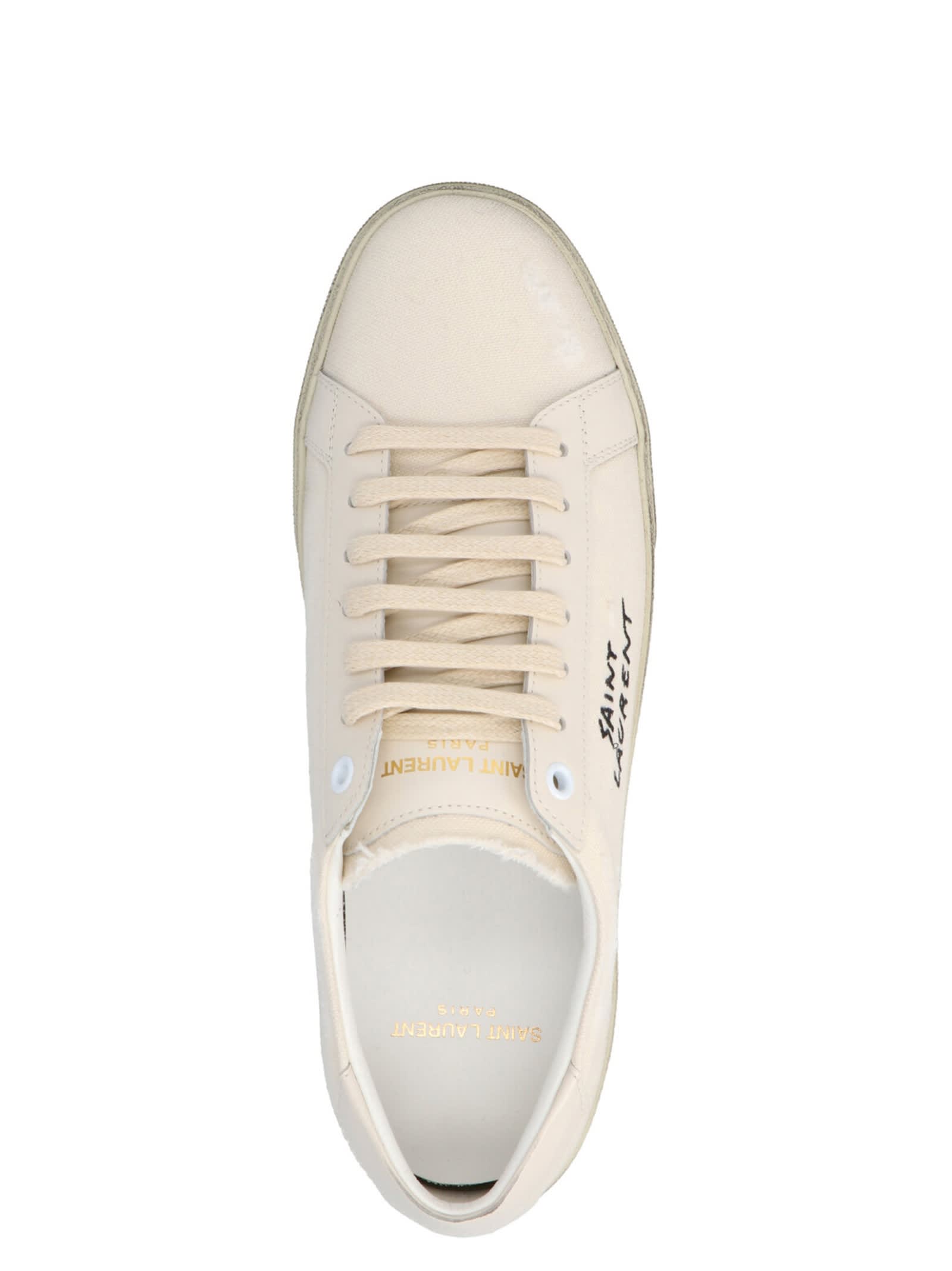 Shop Saint Laurent Court Sl/06 Sneakers In White