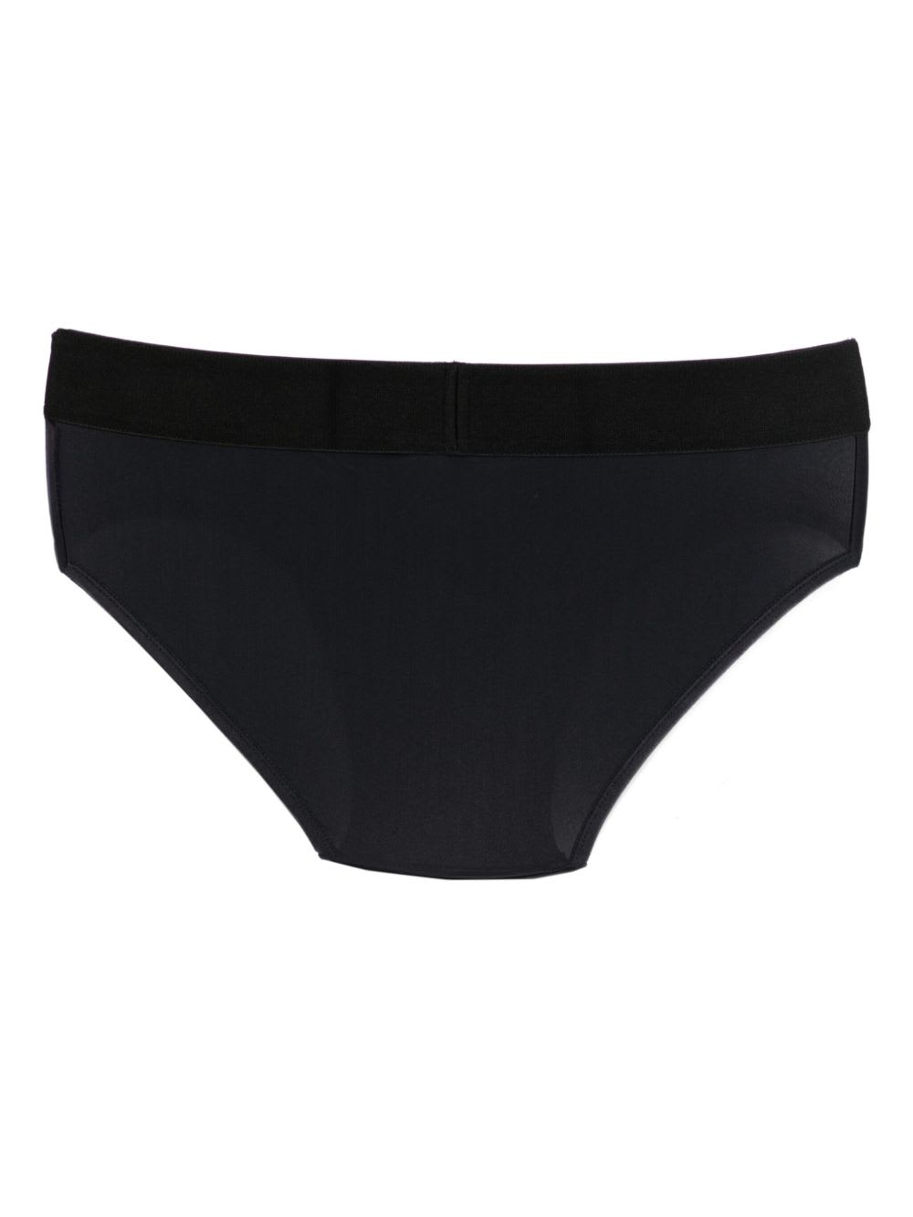 Dsquared2 Dsquared Black Cotton Blend Briefs In Black