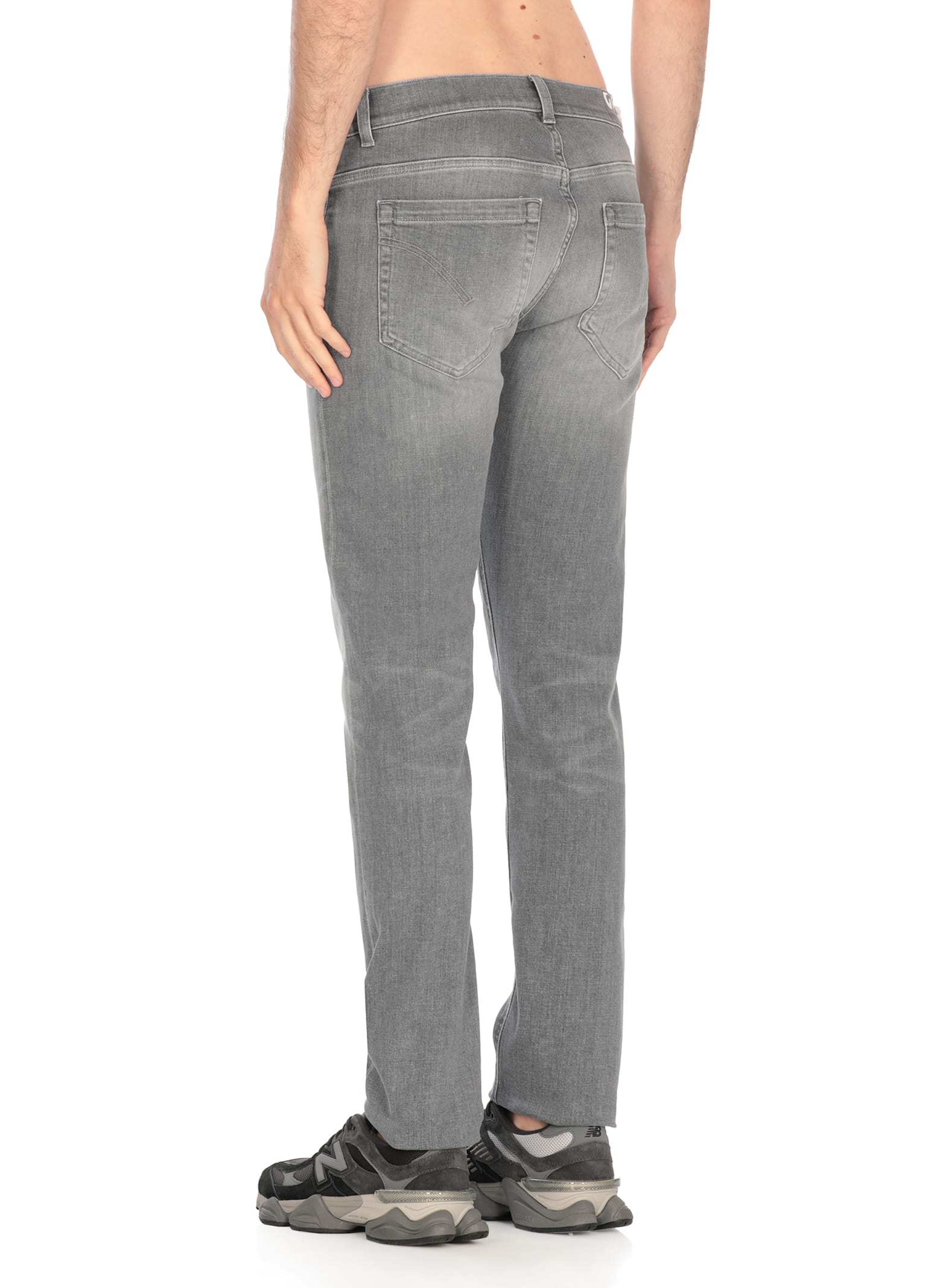 Dondup Denim Trousers With Belt Loops In Blue