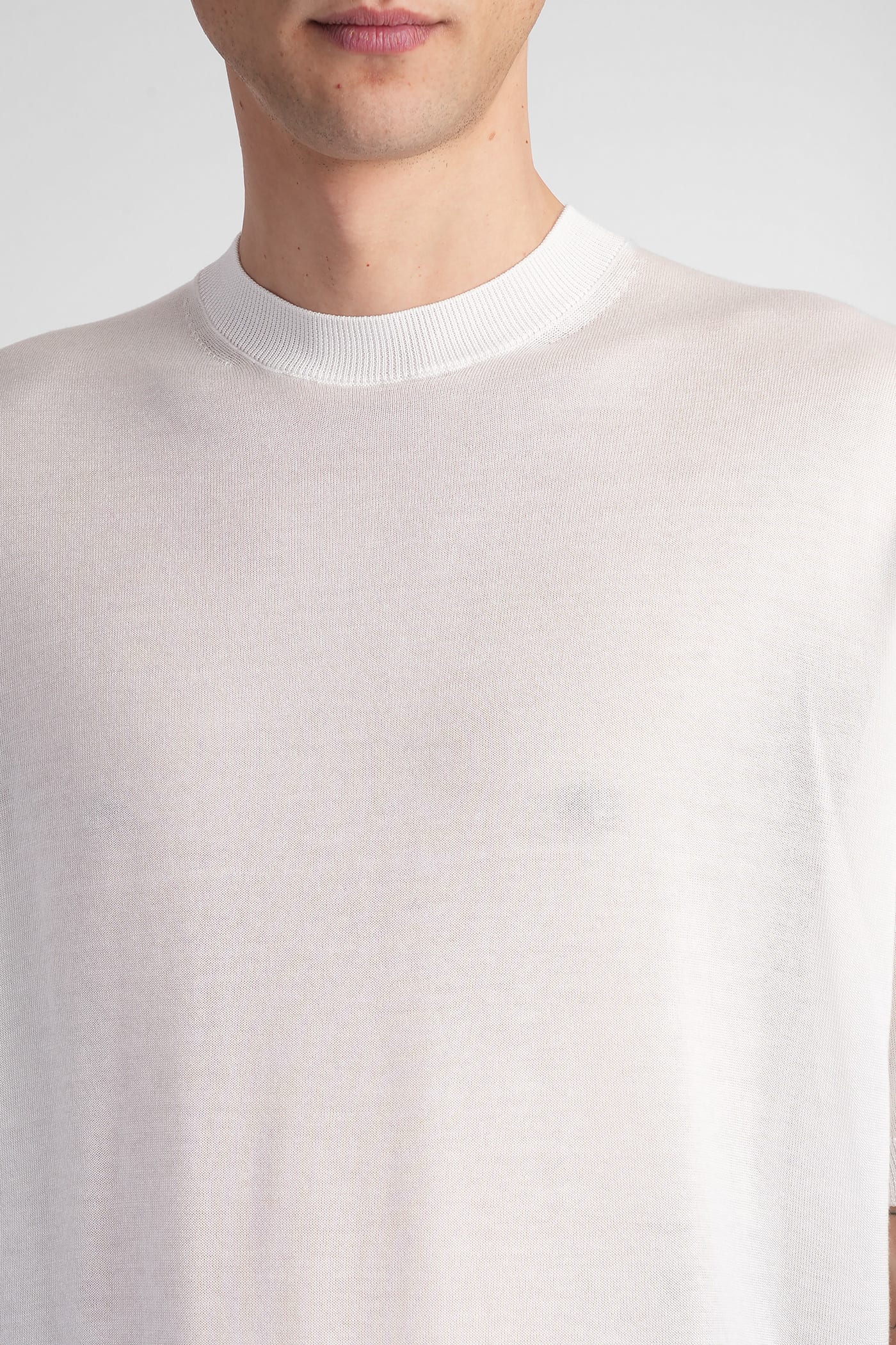 Laneus Knitted T-shirt In Beige