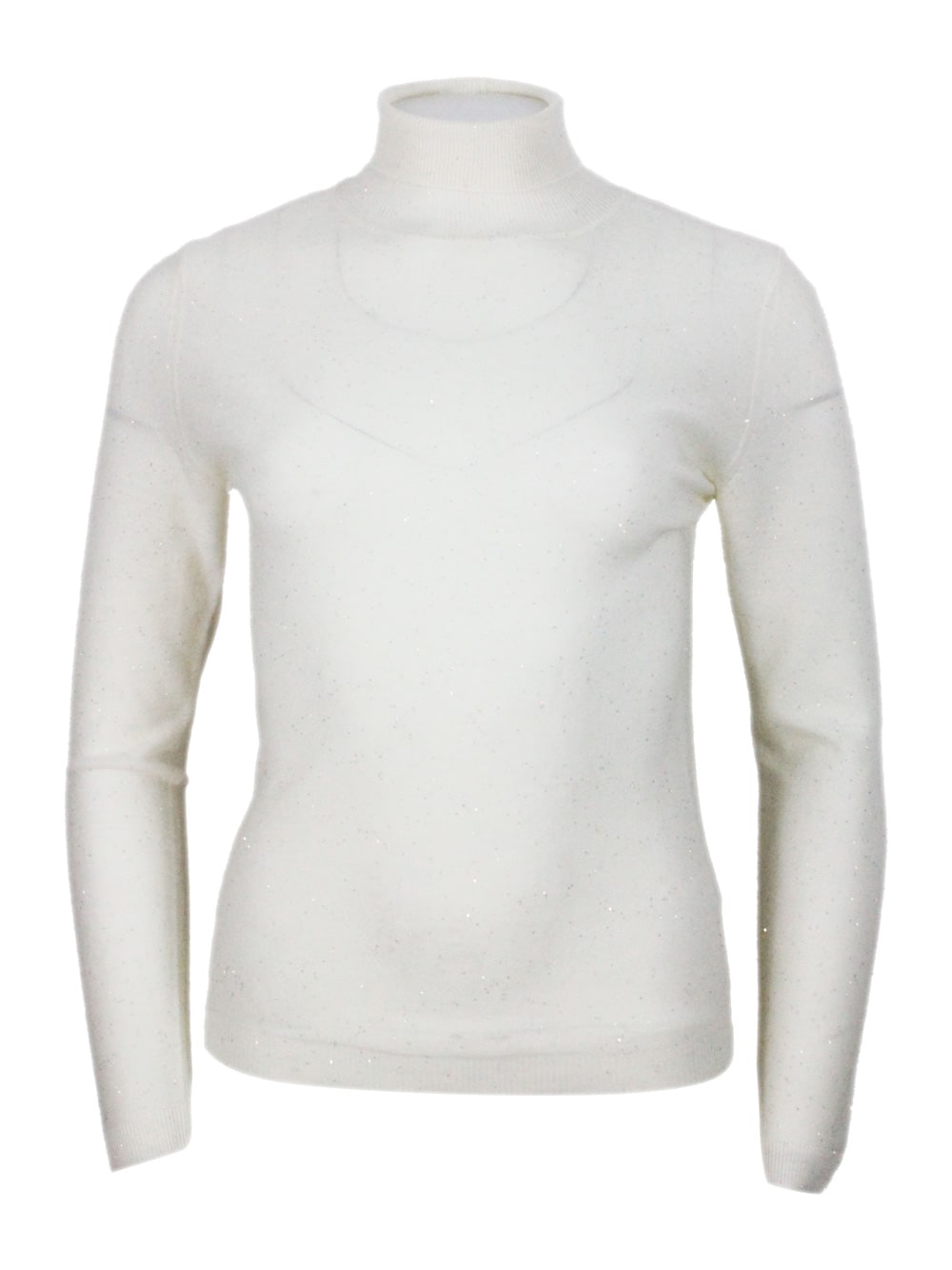 Fabiana Filippi Sequinned-turtleneck Sweater In White