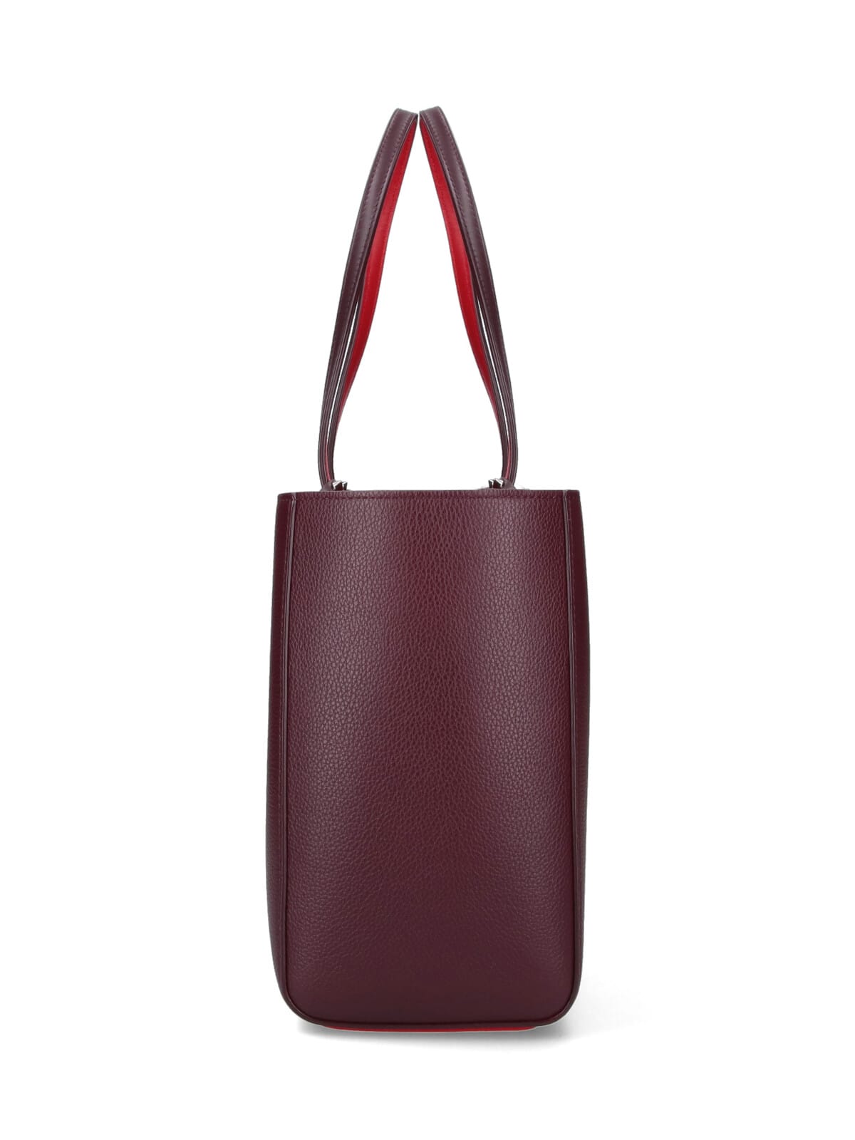Christian Louboutin Cabata Small Tote Bag In Burgundy