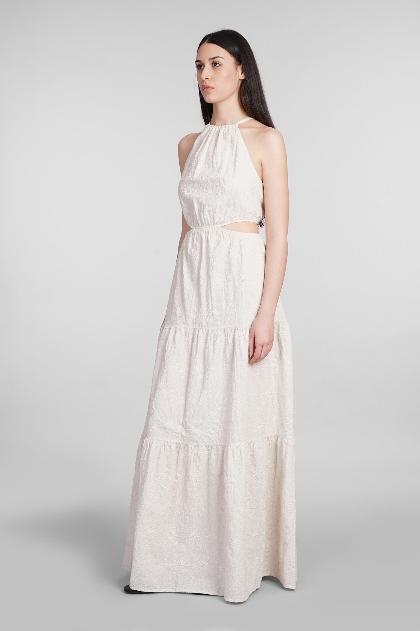 Shop Mc2 Saint Barth Kaby Dress In Beige Cotton