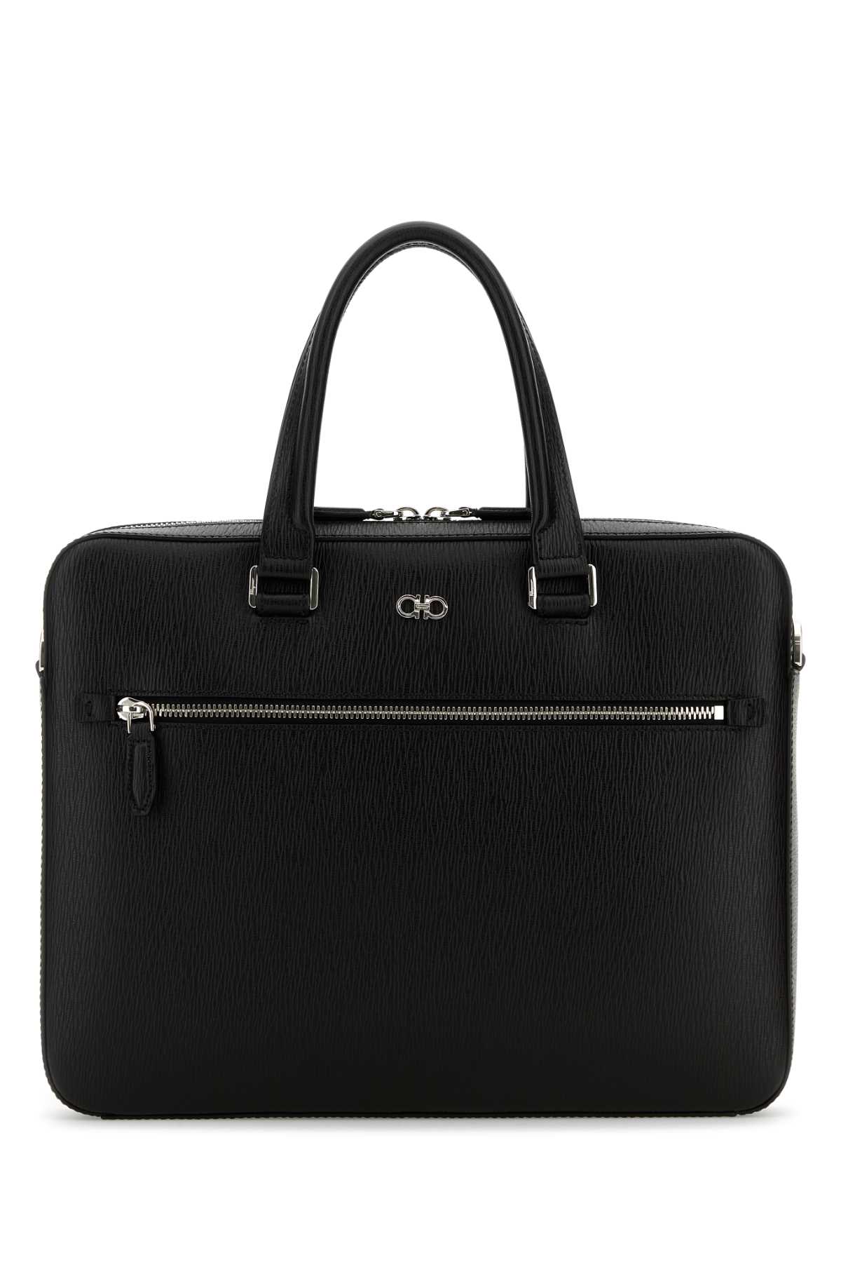 Black Leather Revival Briefcase