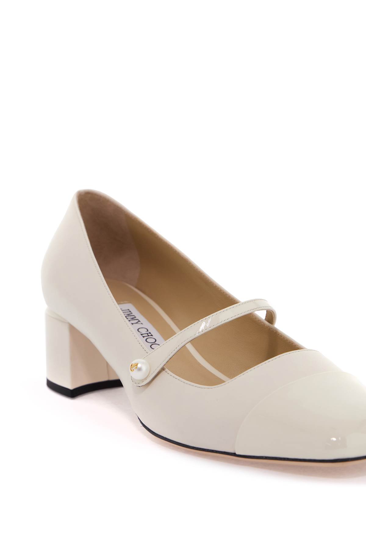 Shop Jimmy Choo Mary Jane Elisa In Latte Latte (black)