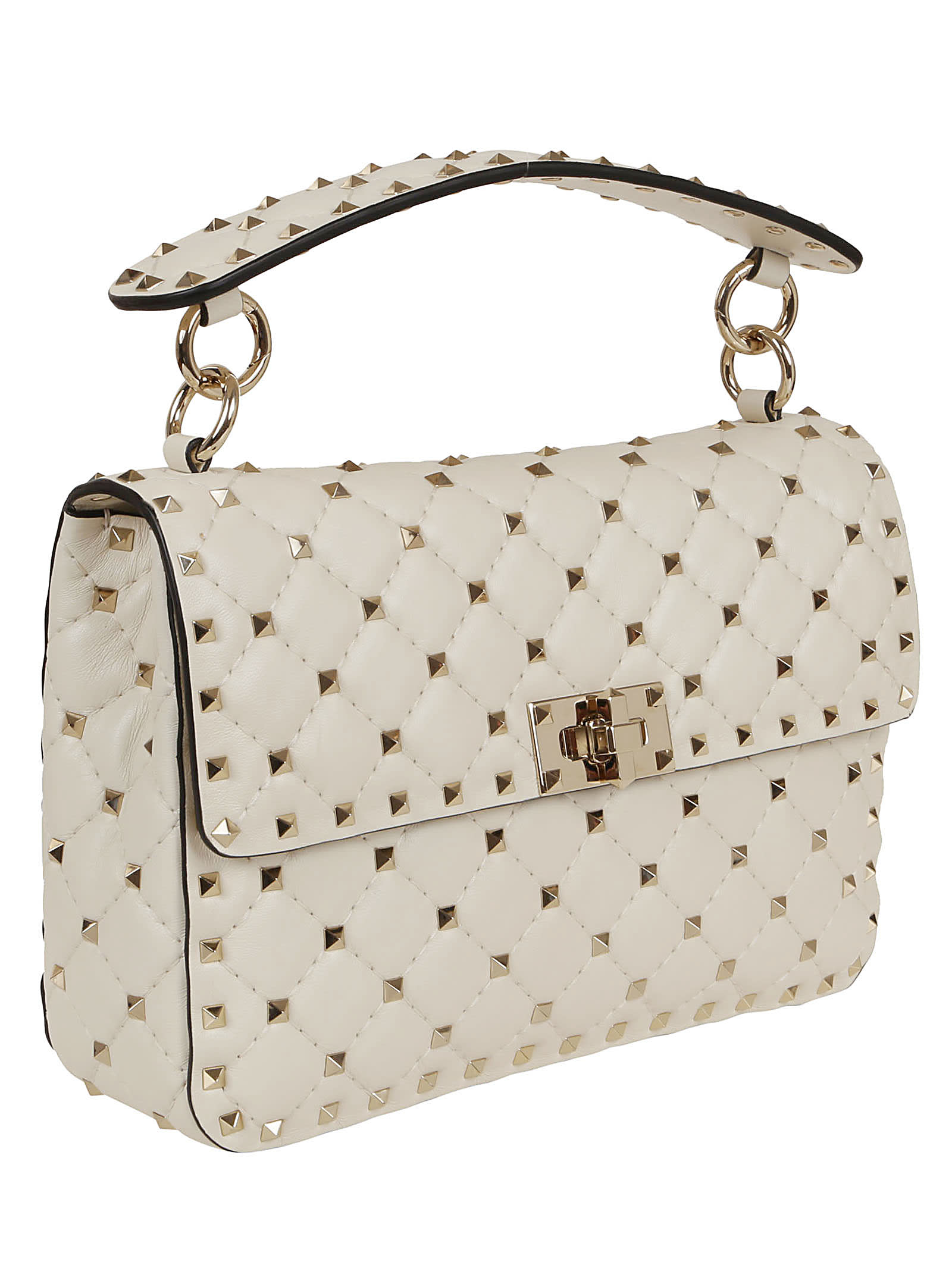 Shop Valentino Medium Shoulder Bag In Light Ivory